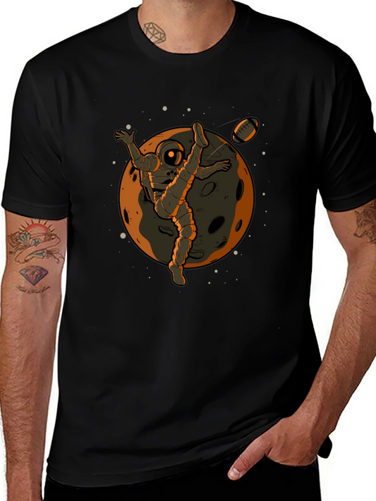 Astronaut Football Kick Graphic Tee