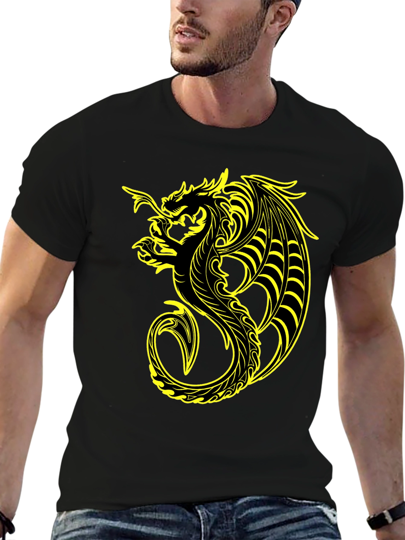 Dragon Graphic T-Shirt - Black Tee