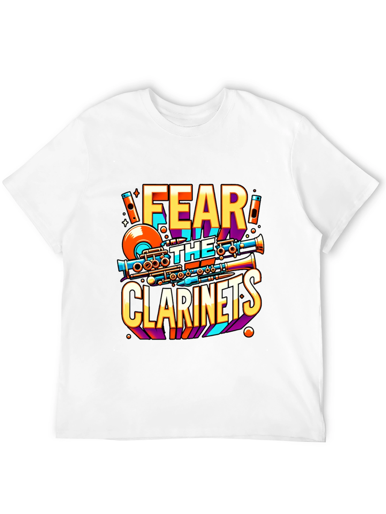 Fear the Clarinets Graphic Tee - Musicians Novelty T-Shirt