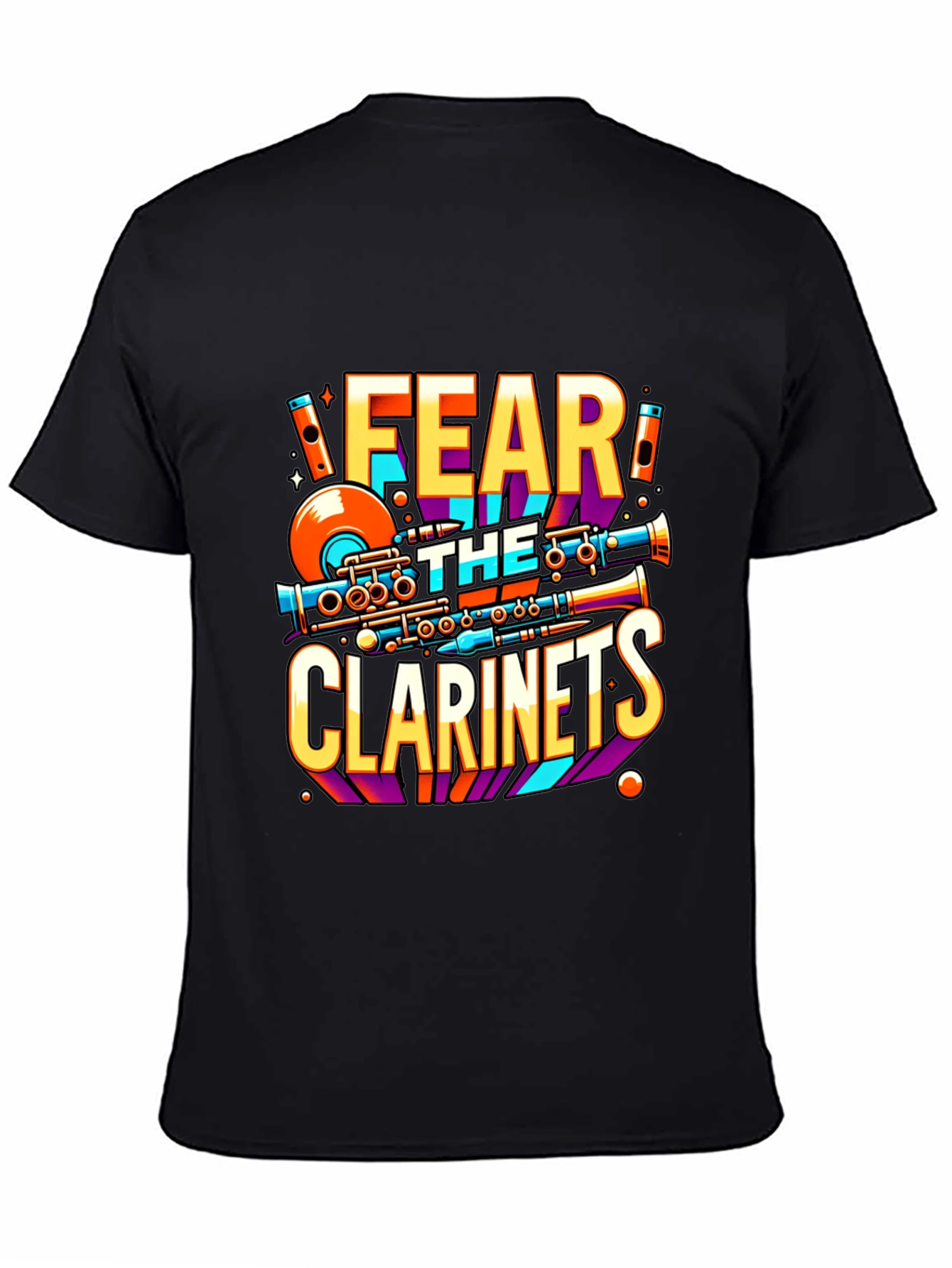Fear the Clarinets Graphic Tee - Musicians Novelty T-Shirt