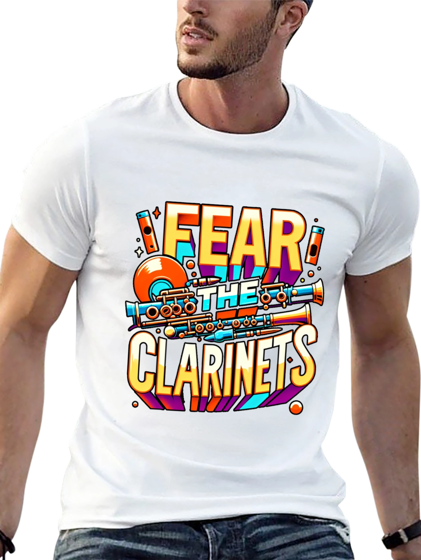 Fear the Clarinets Graphic Tee - Musicians Novelty T-Shirt