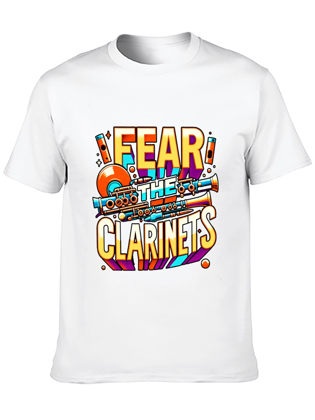 Fear the Clarinets Graphic Tee - Musicians Novelty T-Shirt