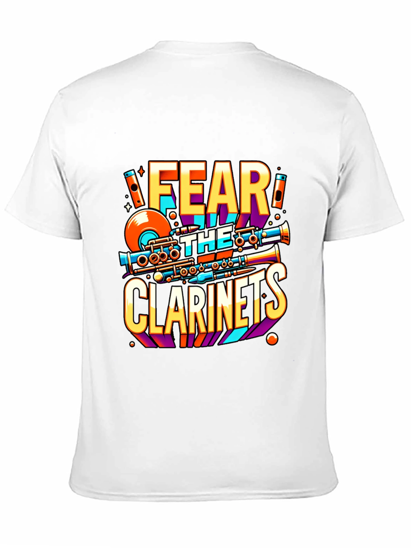 Fear the Clarinets Graphic Tee - Musicians Novelty T-Shirt