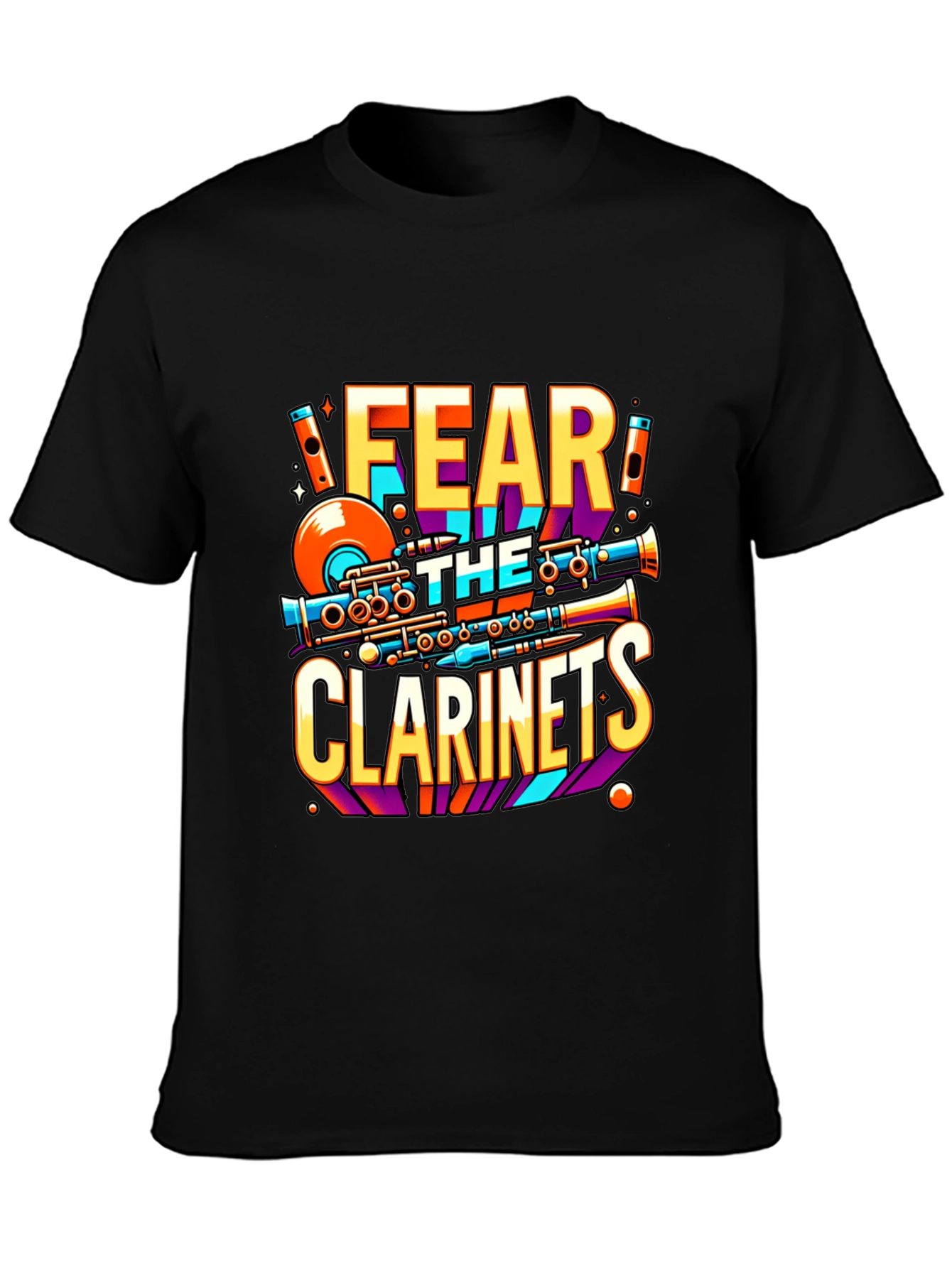 Fear the Clarinets Graphic Tee - Musicians Novelty T-Shirt