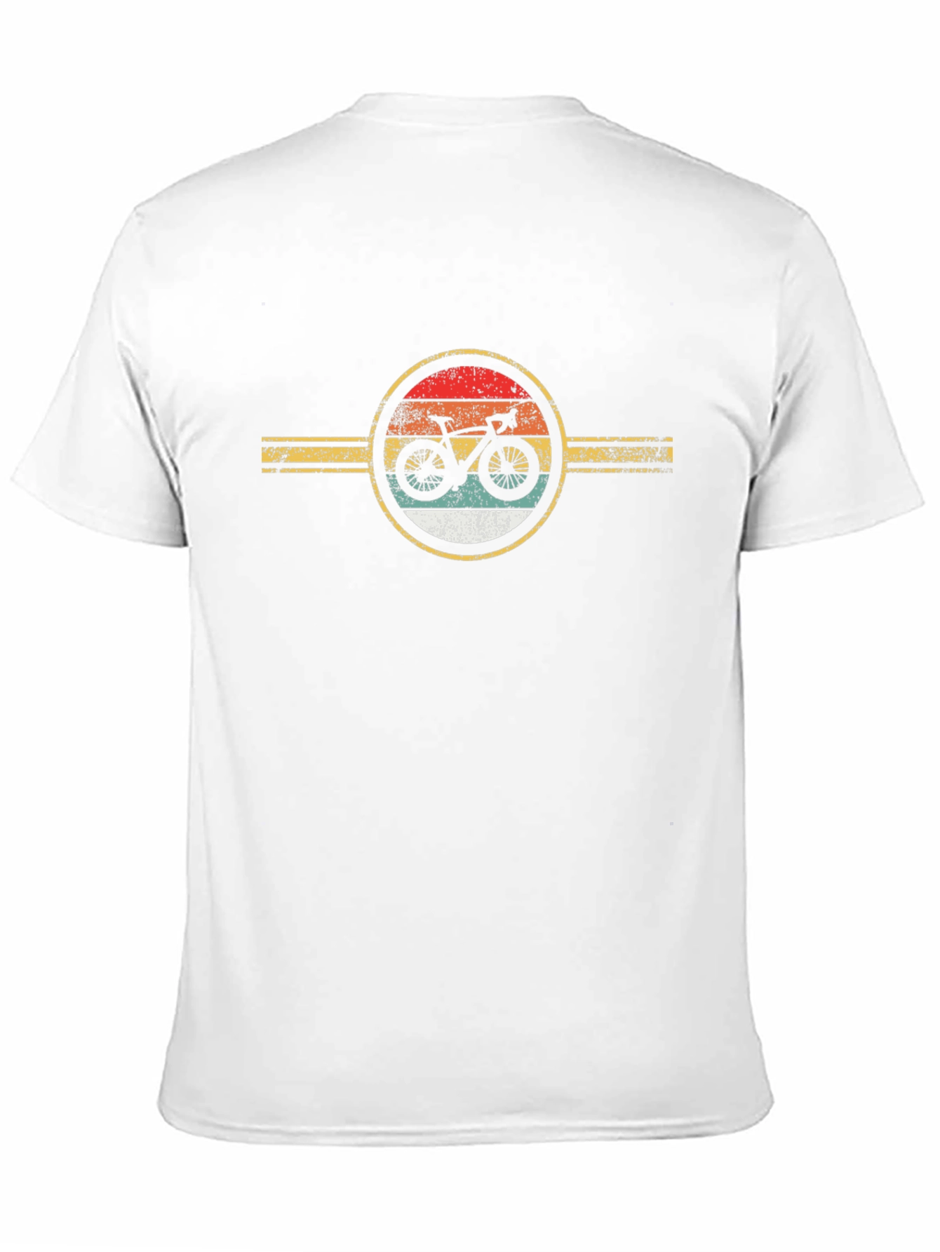 Retro Bicycle Graphic Tee - Black Cotton T-Shirt