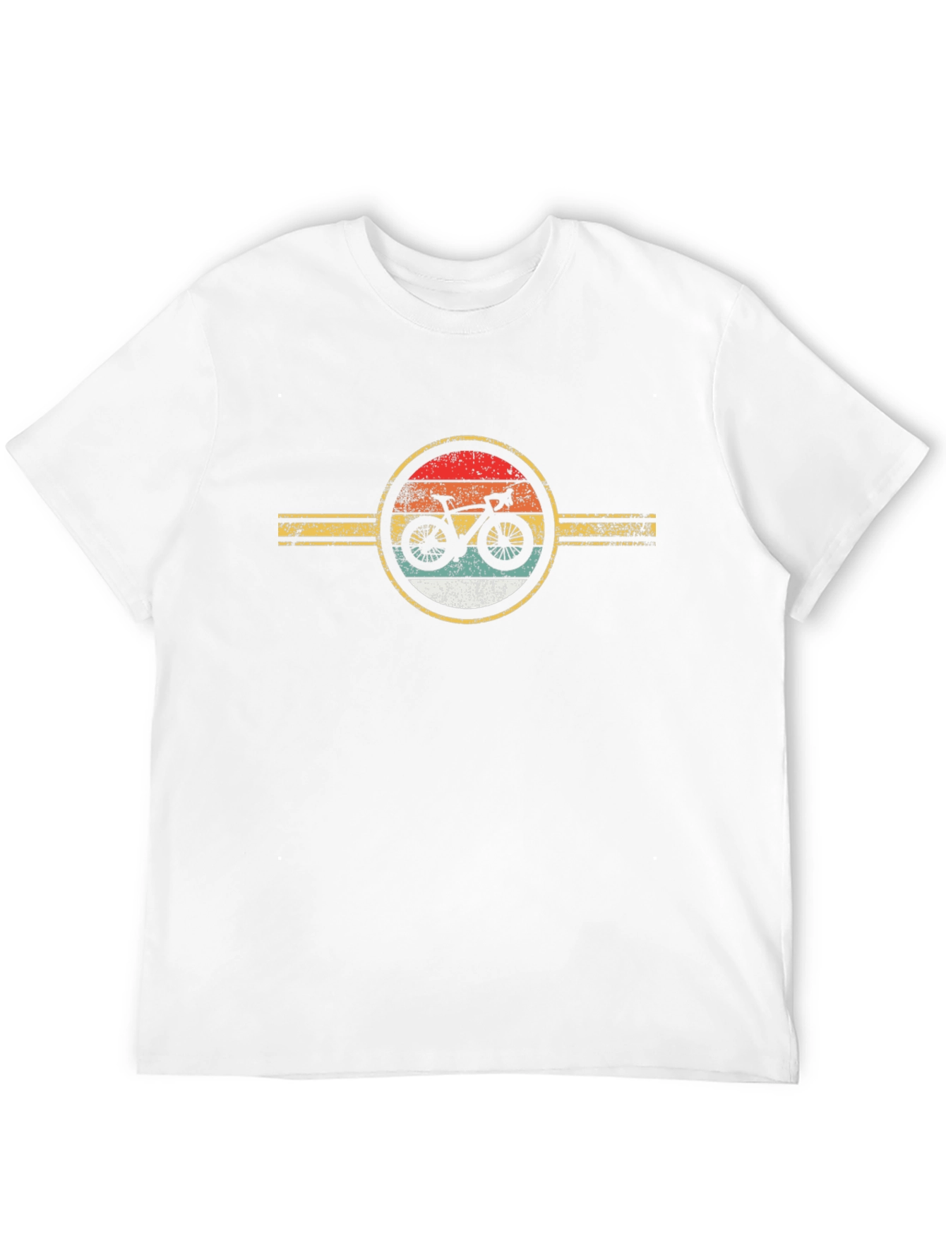 Retro Bicycle Graphic Tee - Black Cotton T-Shirt