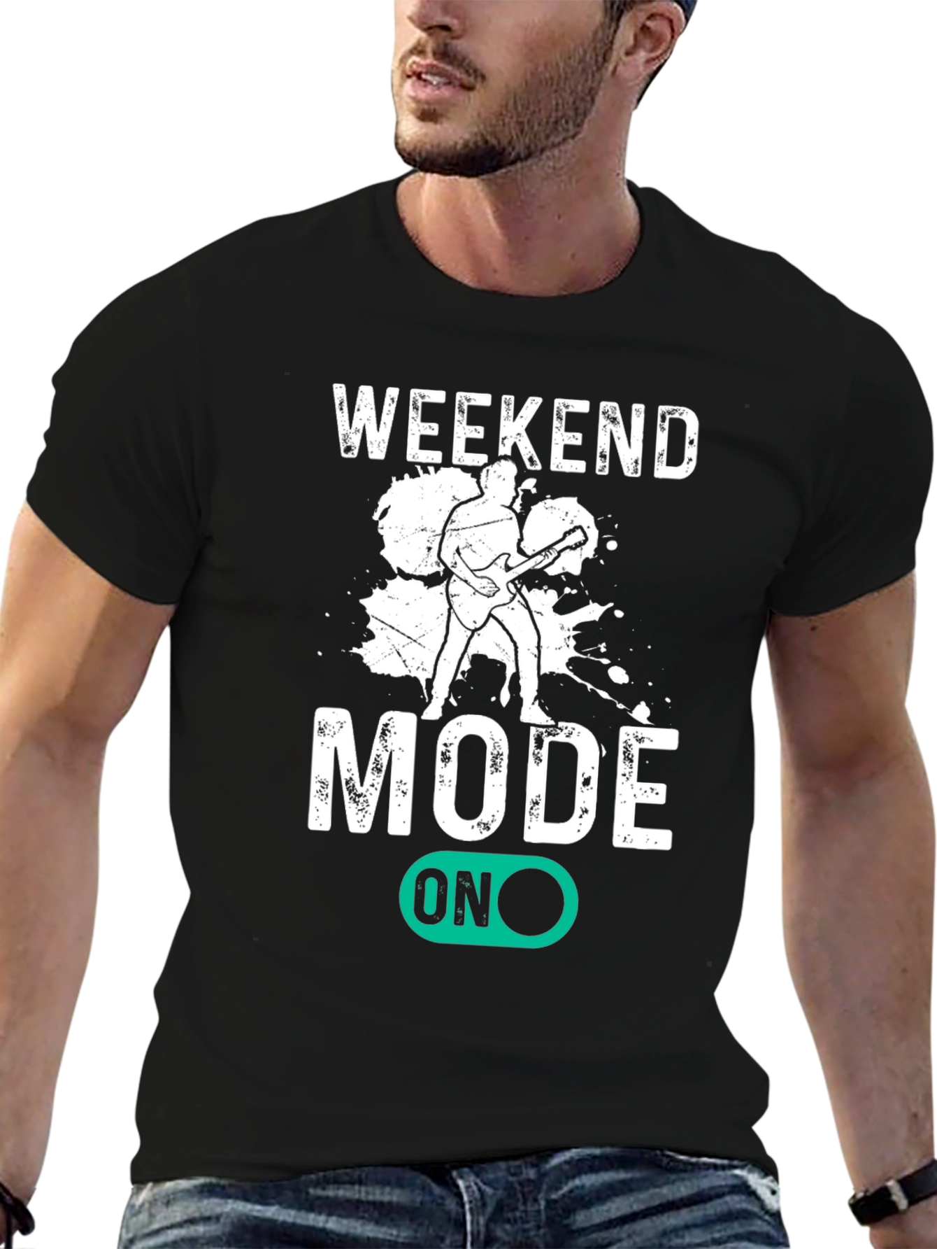 Weekend Mode On T-Shirt - Black Graphic Tee