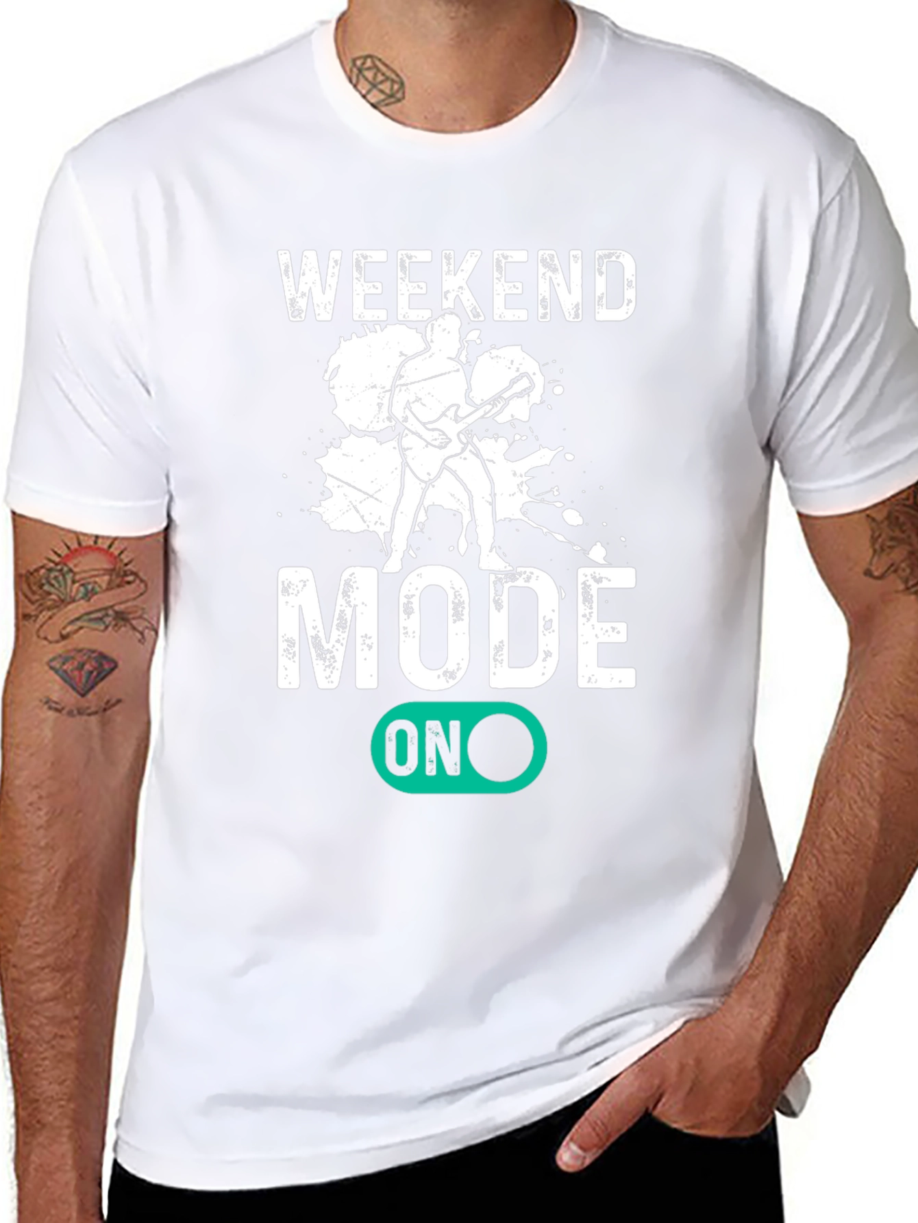Weekend Mode On T-Shirt - Black Graphic Tee