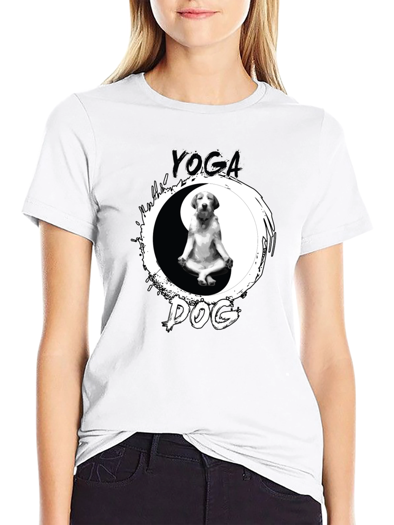 Yoga Dog T-Shirt - Yin Yang Puppy Tee