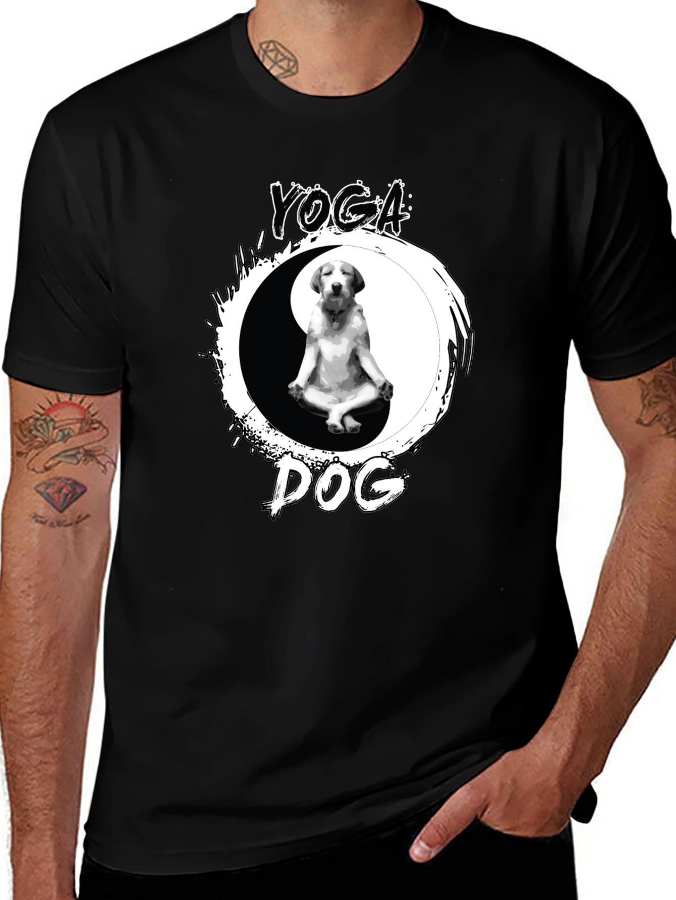 Yoga Dog T-Shirt - Yin Yang Puppy Tee