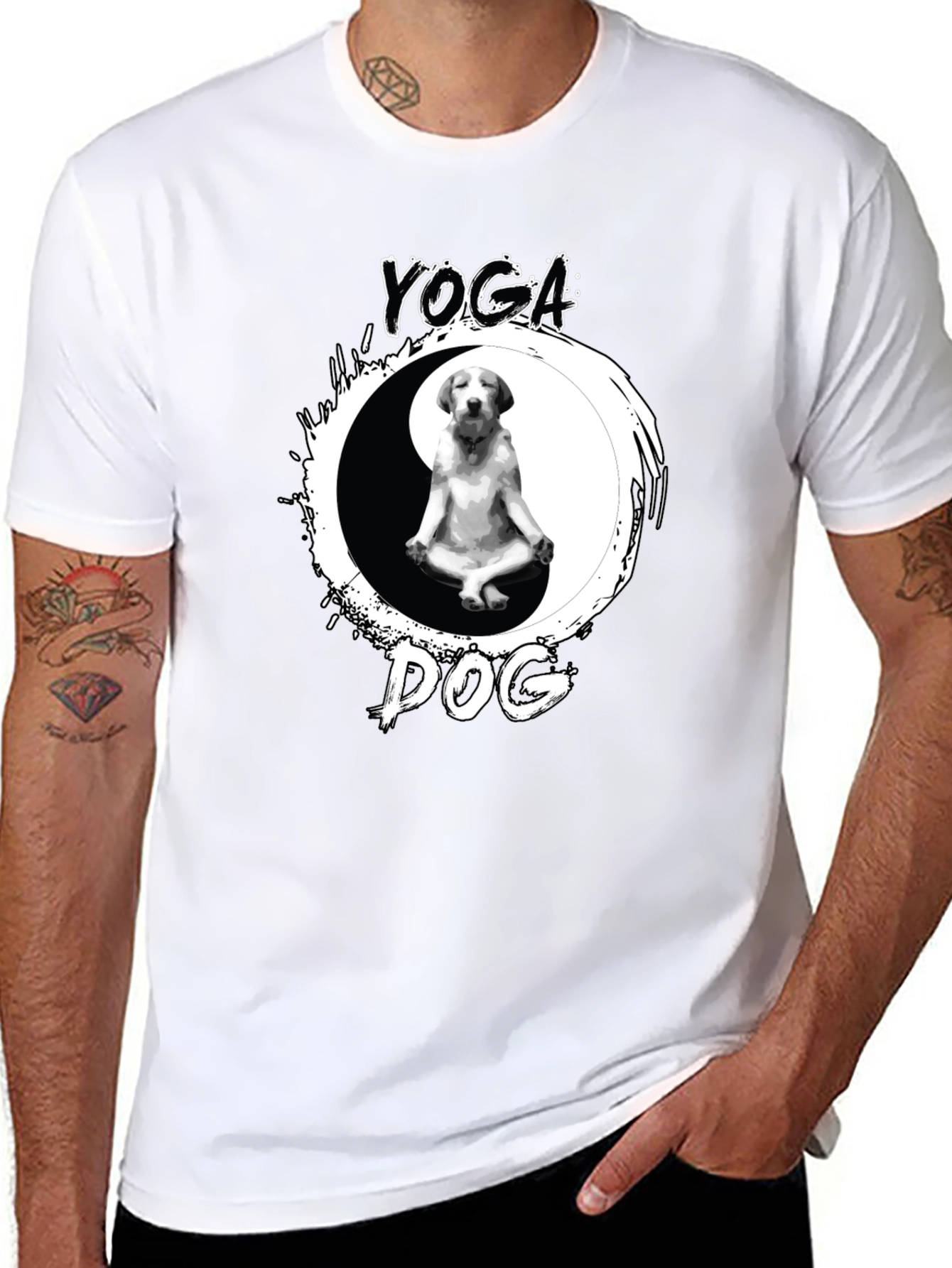 Yoga Dog T-Shirt - Yin Yang Puppy Tee