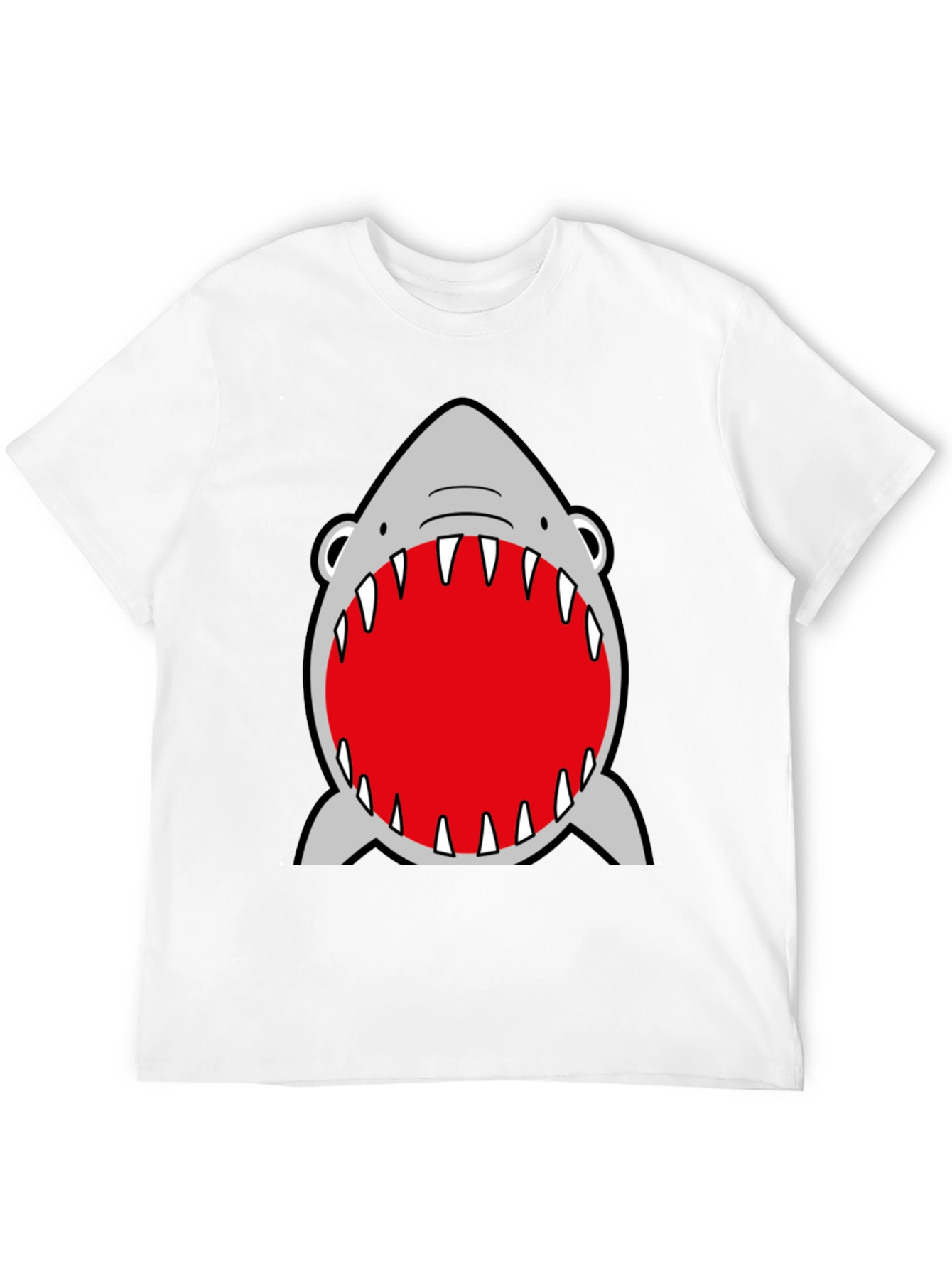 Shark Mouth Graphic Black T-Shirt