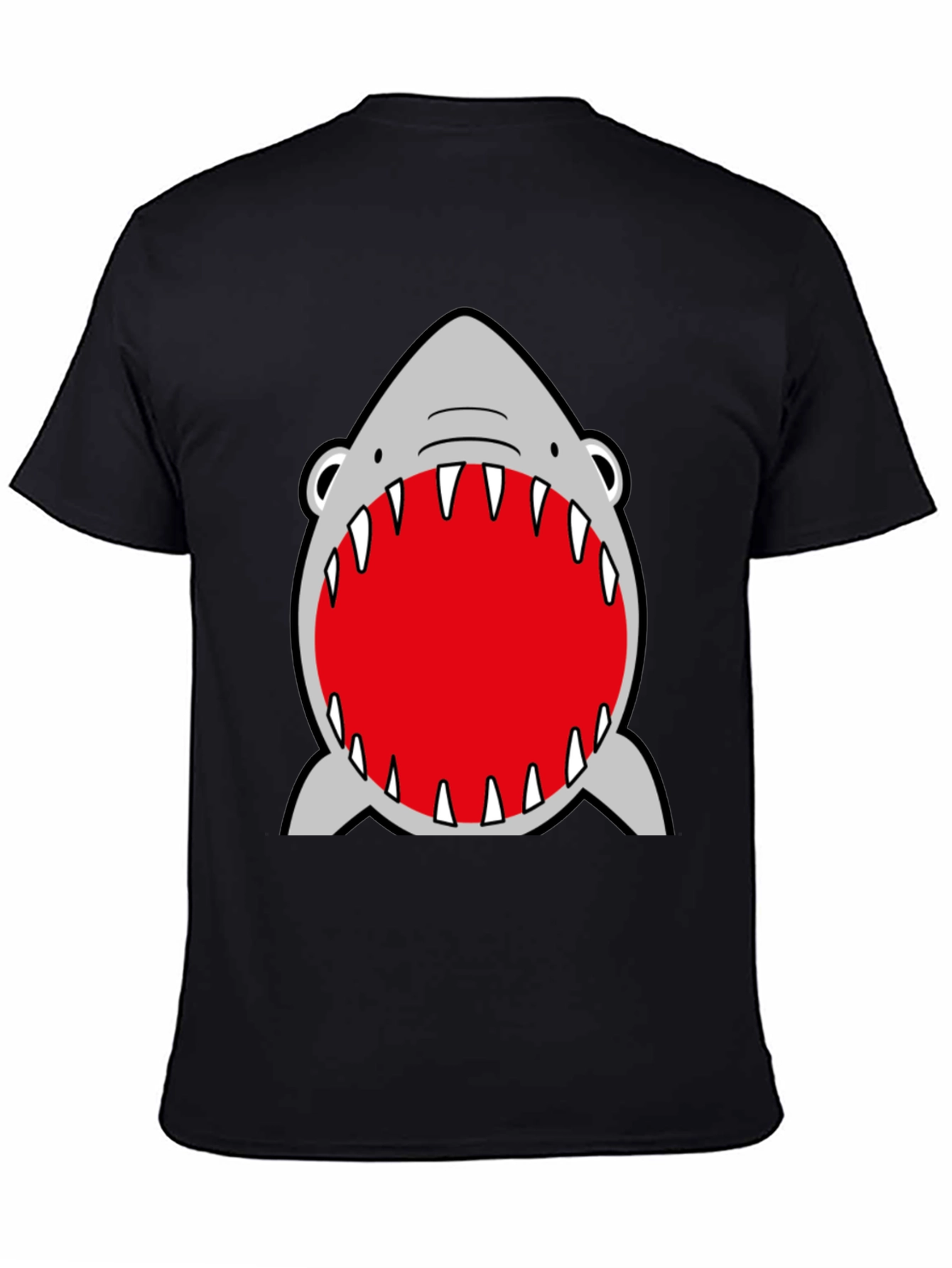 Shark Mouth Graphic Black T-Shirt