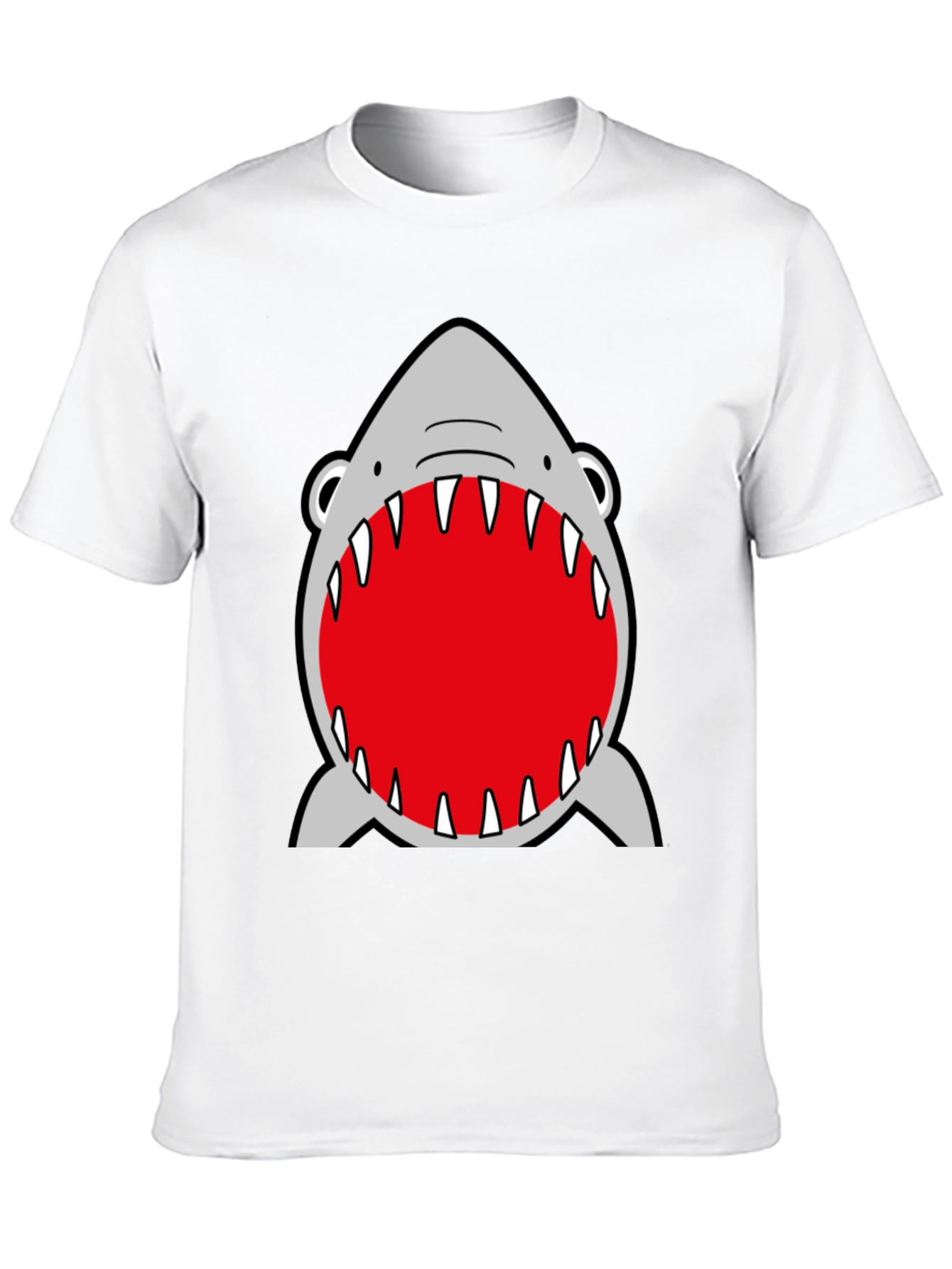 Shark Mouth Graphic Black T-Shirt