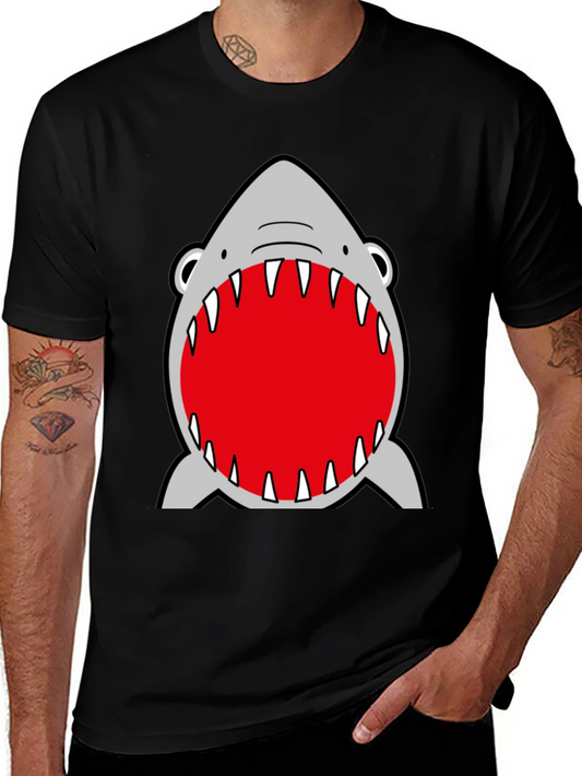 Shark Mouth Graphic Black T-Shirt