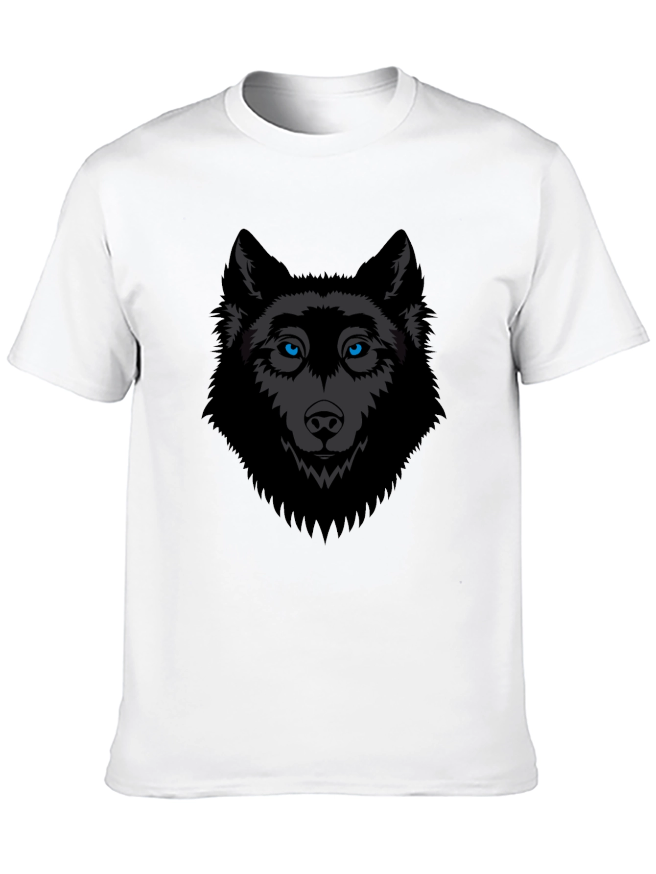 Black Wolf Graphic Tee - Mens Stylish Cotton T-Shirt