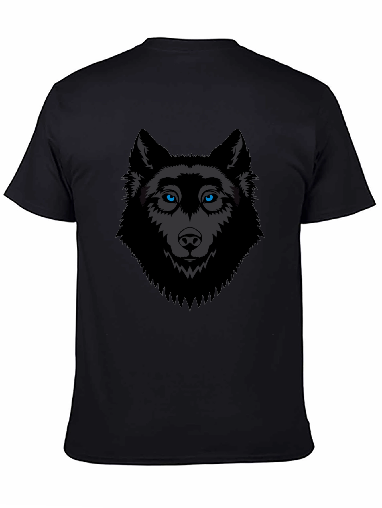 Black Wolf Graphic Tee - Mens Stylish Cotton T-Shirt