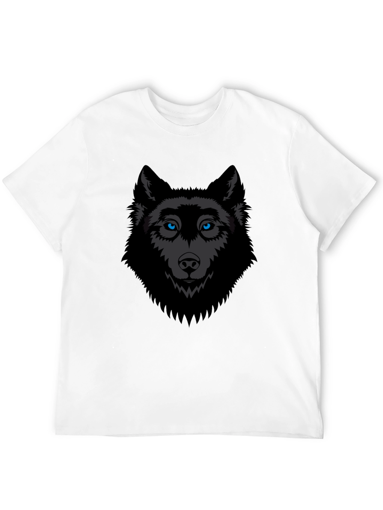 Black Wolf Graphic Tee - Mens Stylish Cotton T-Shirt