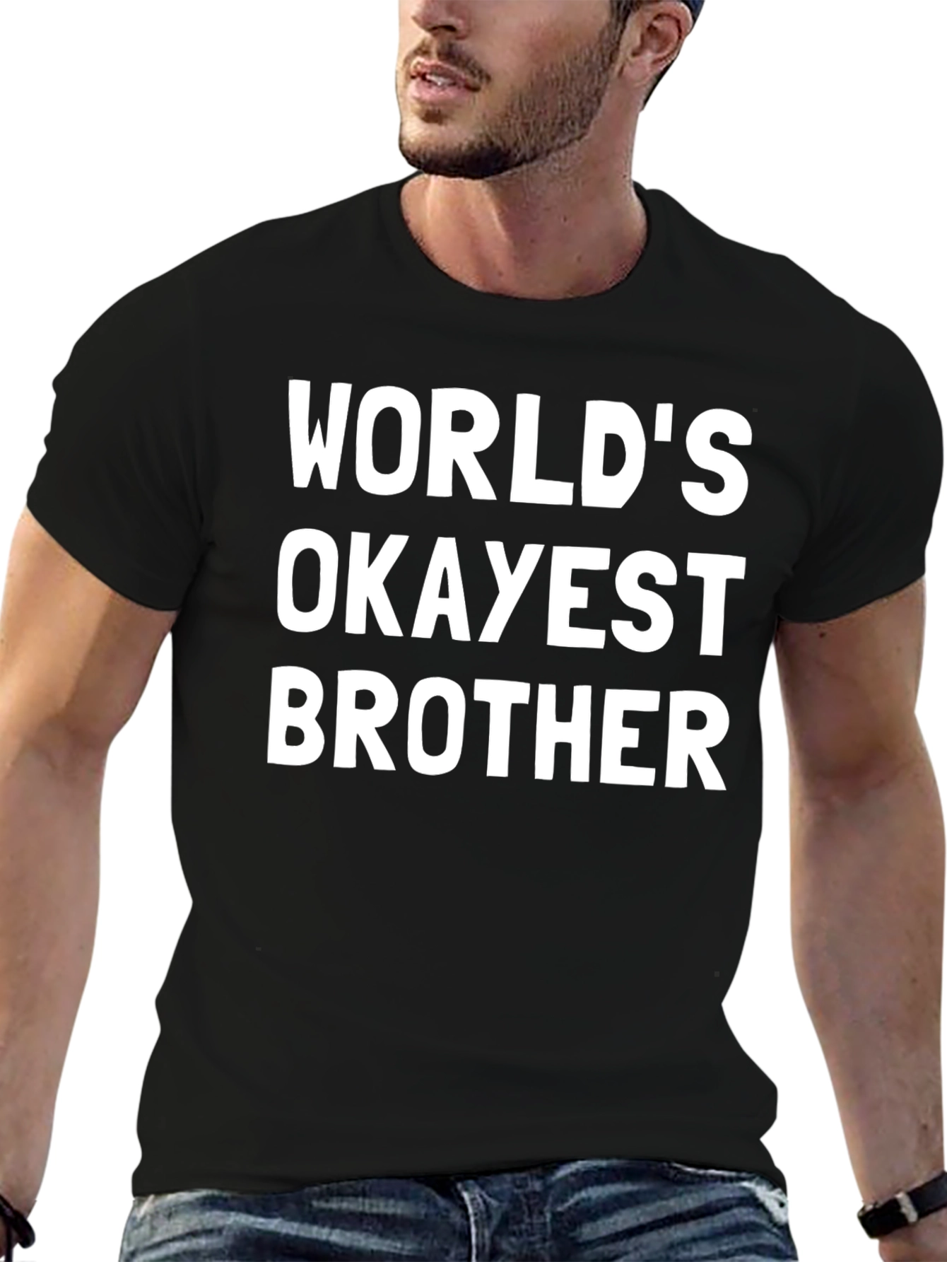 Worlds Okayest Brother T-Shirt - Novelty Gift