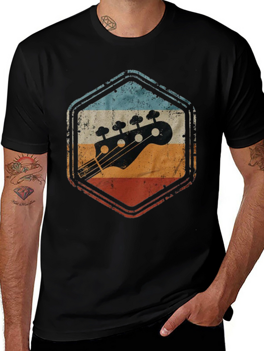 Retro Bass Guitar T-Shirt - Vintage Style