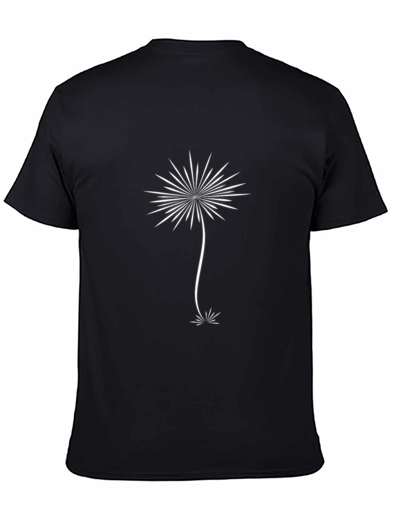 Dandelion Graphic Black Tee - Casual Comfort