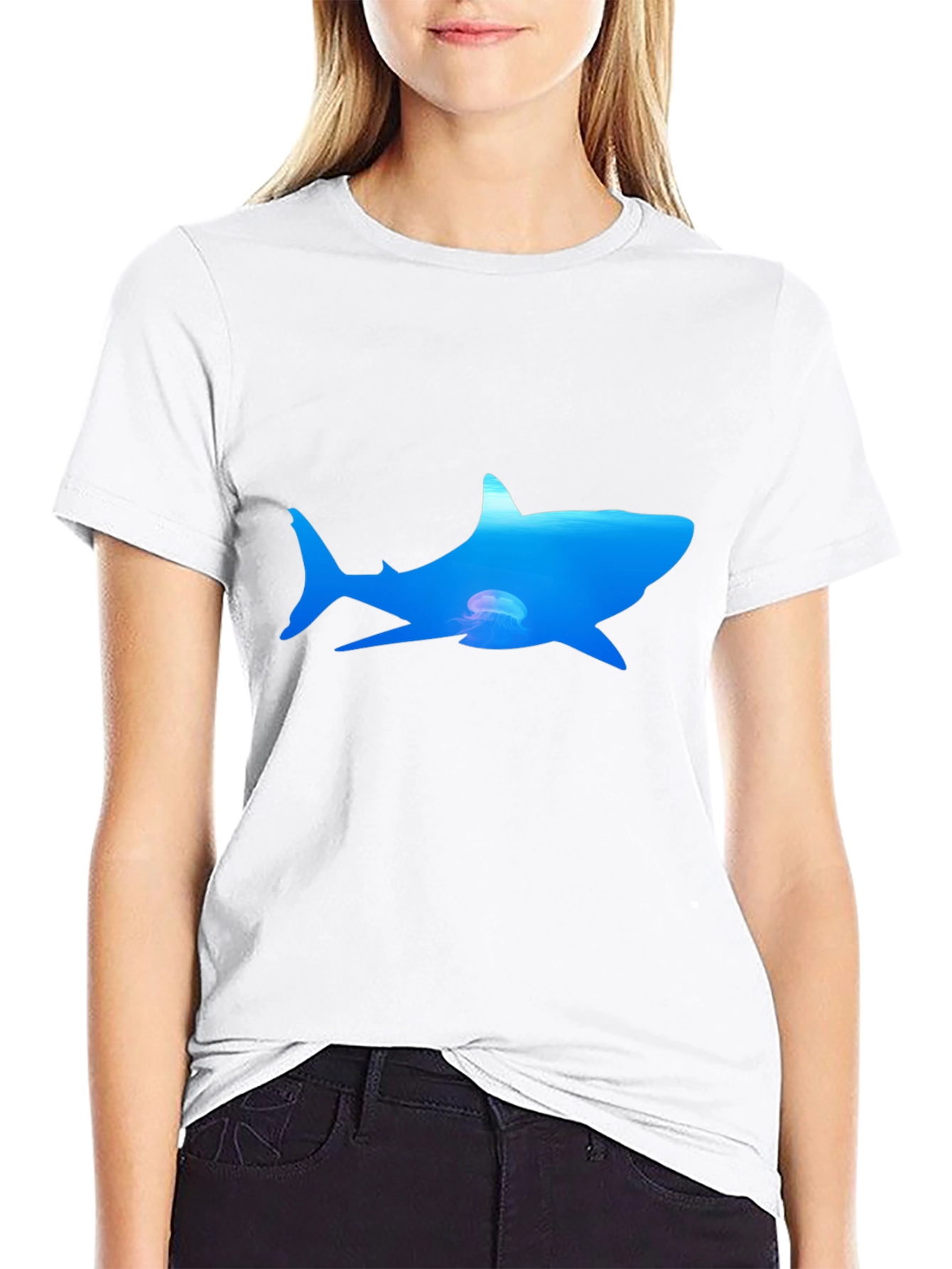 Ocean Shark Graphic Tee - Black