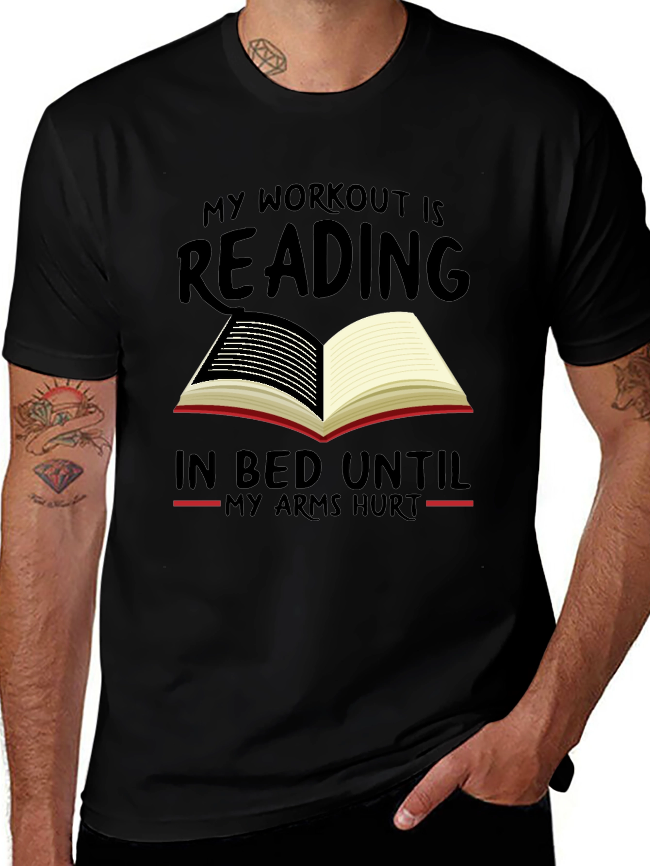Reading Workout T-Shirt - Funny Book Lover Tee