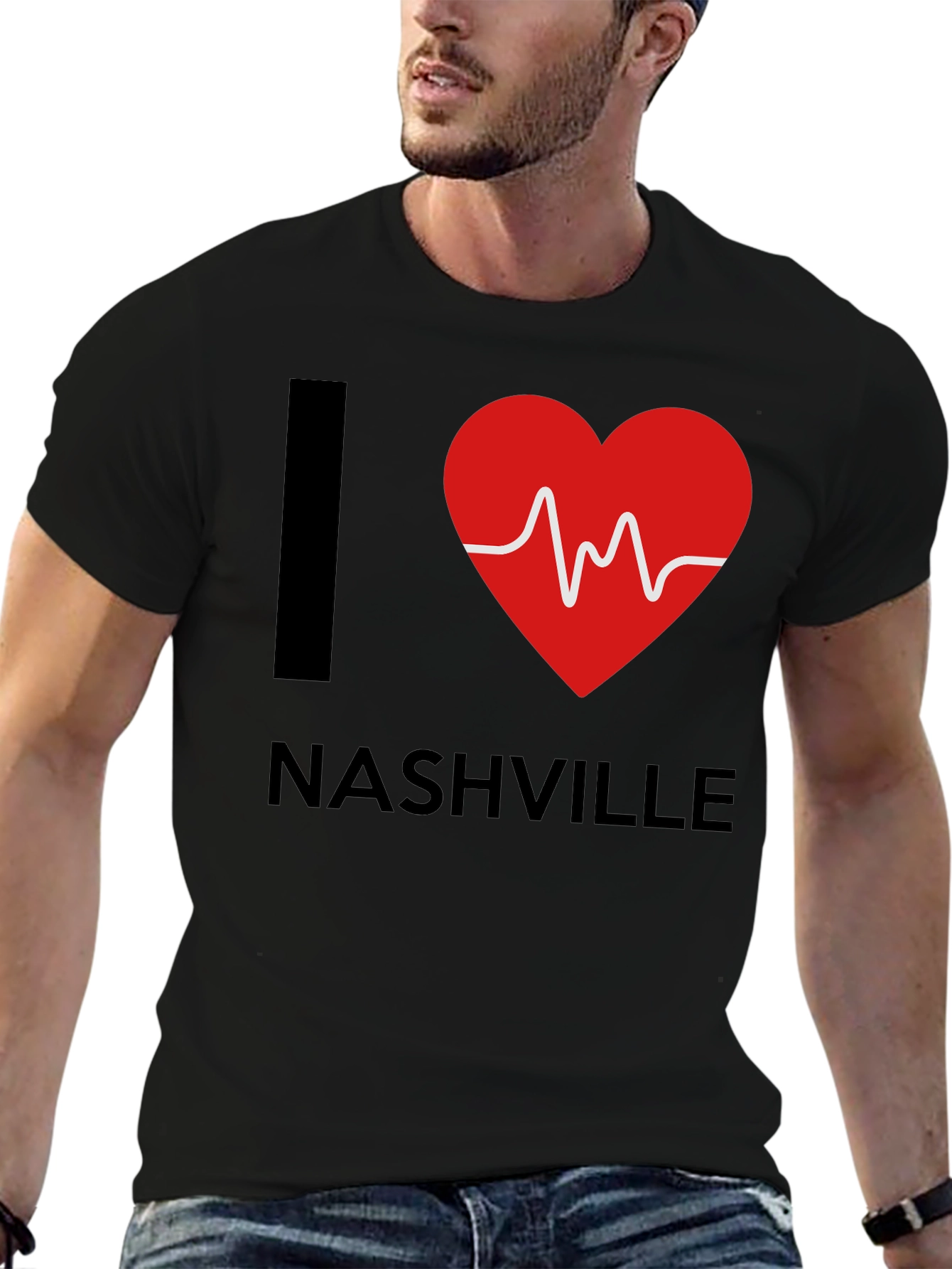 I Heart Nashville Graphic Tee - Classic Black