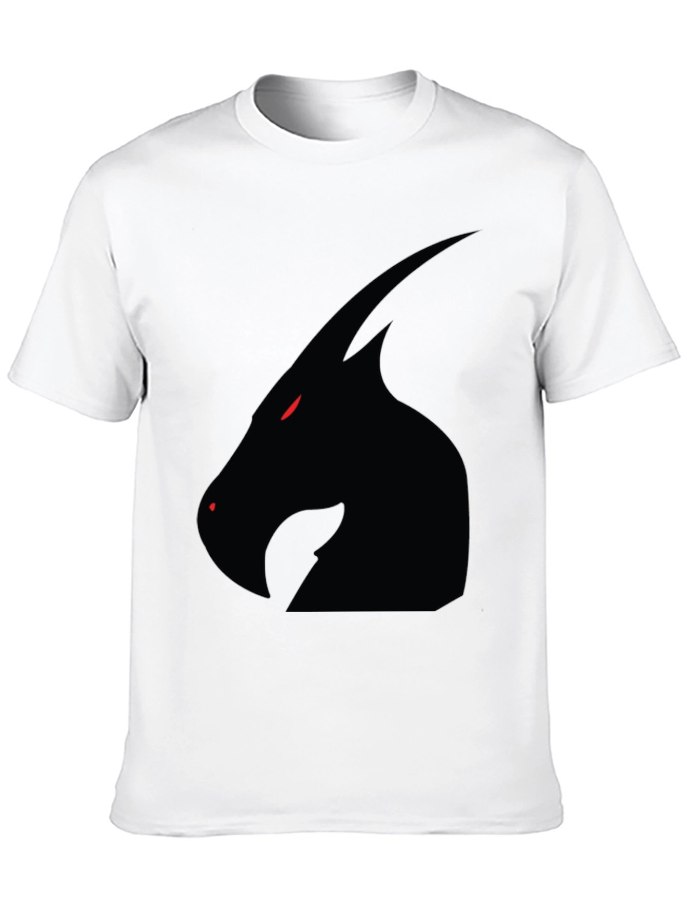 Mens Black T-Shirt - Dragon Silhouette Graphic Tee