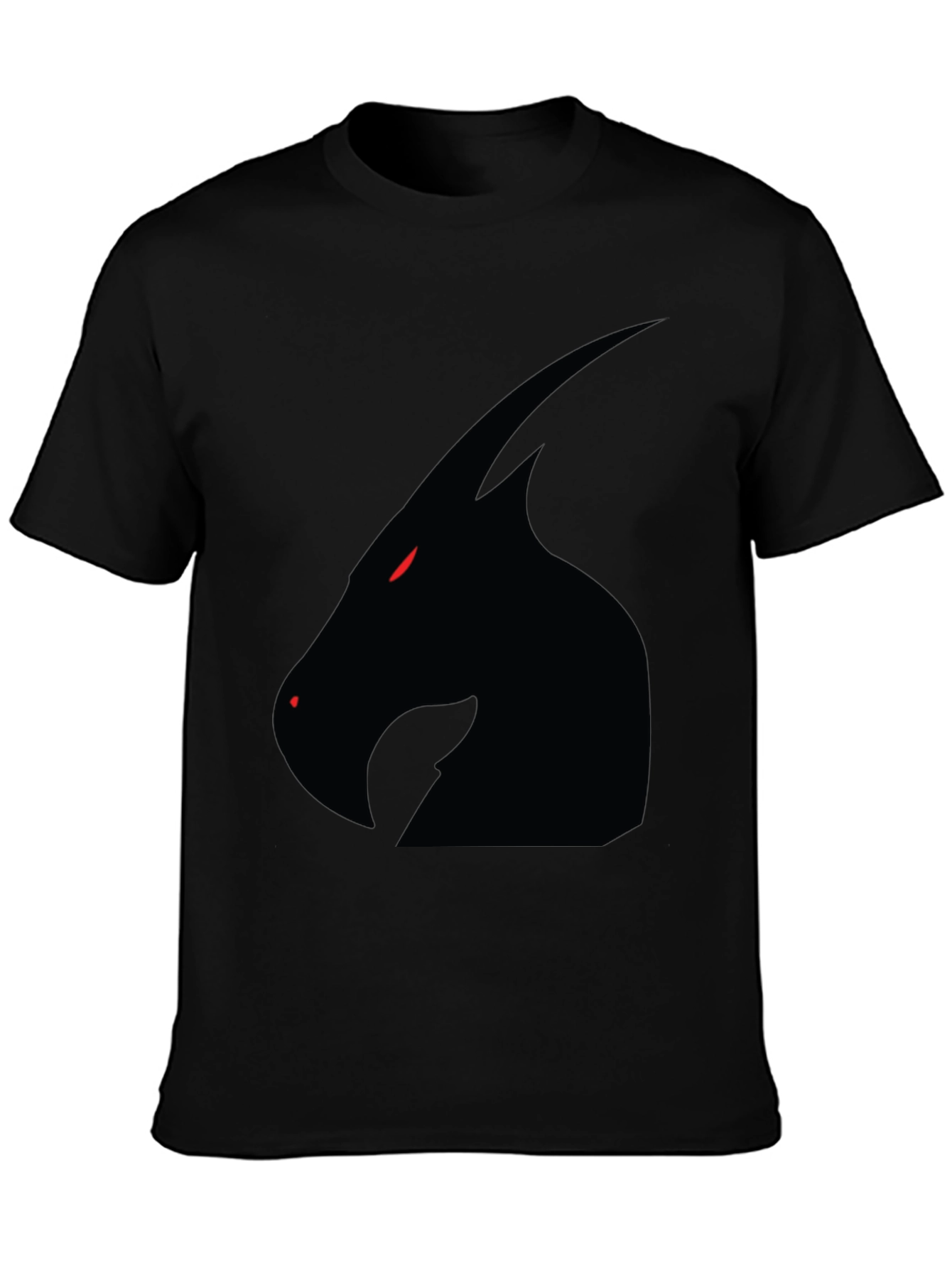 Mens Black T-Shirt - Dragon Silhouette Graphic Tee