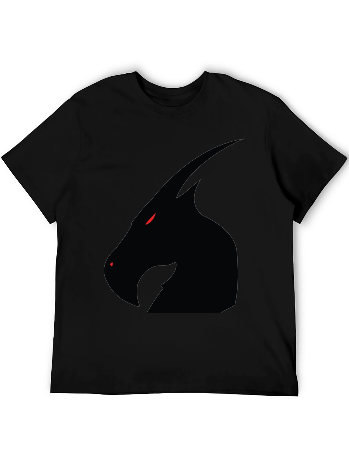 Mens Black T-Shirt - Dragon Silhouette Graphic Tee