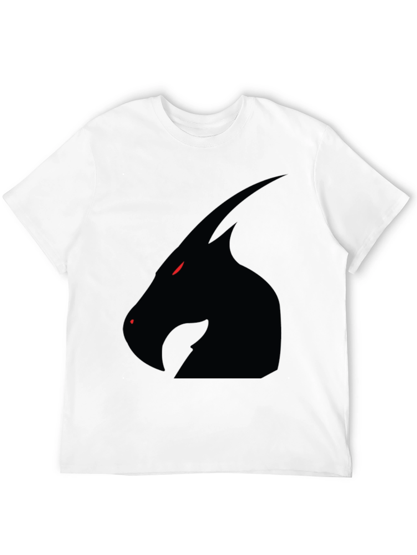 Mens Black T-Shirt - Dragon Silhouette Graphic Tee