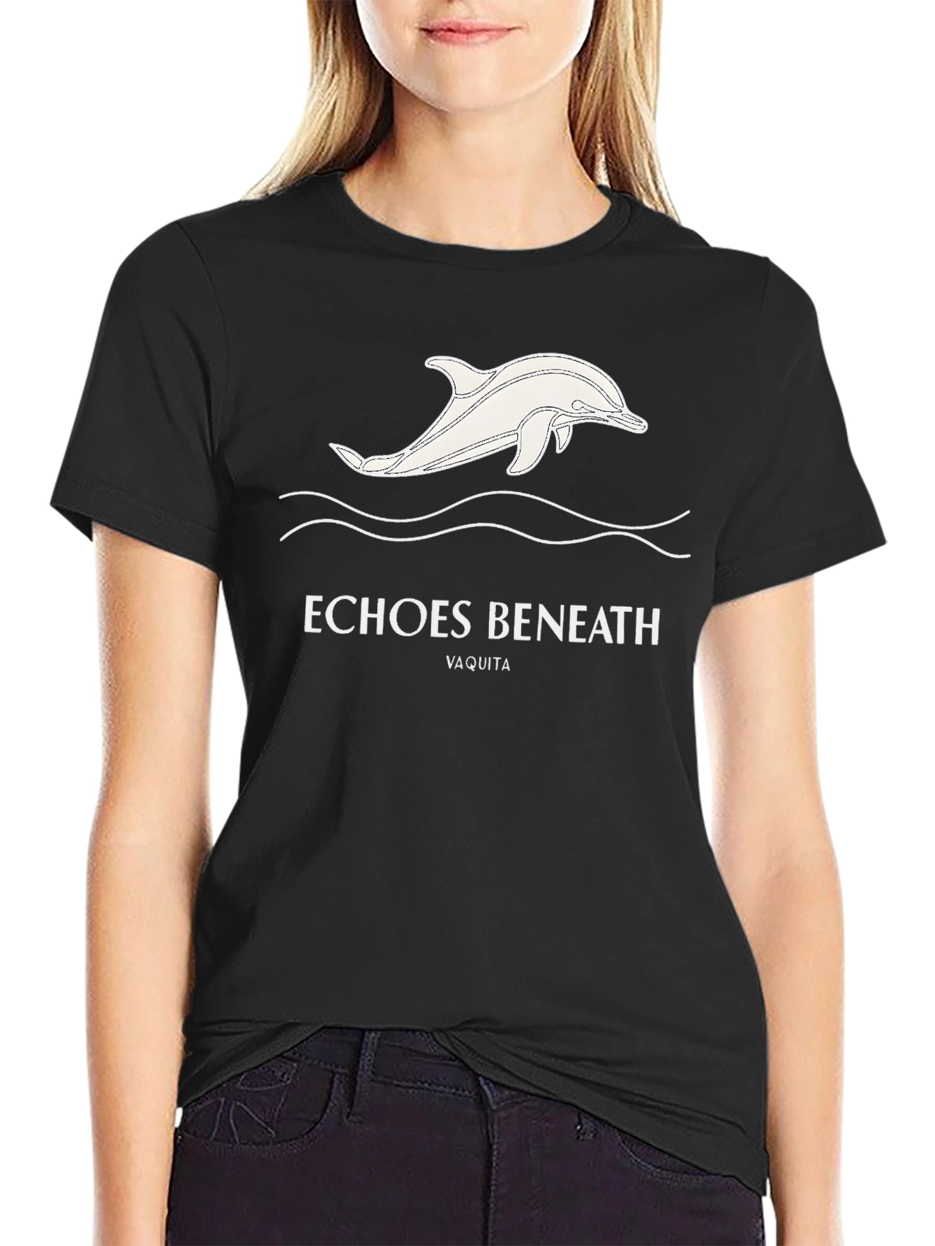 Echoes Beneath Dolphin Graphic Tee