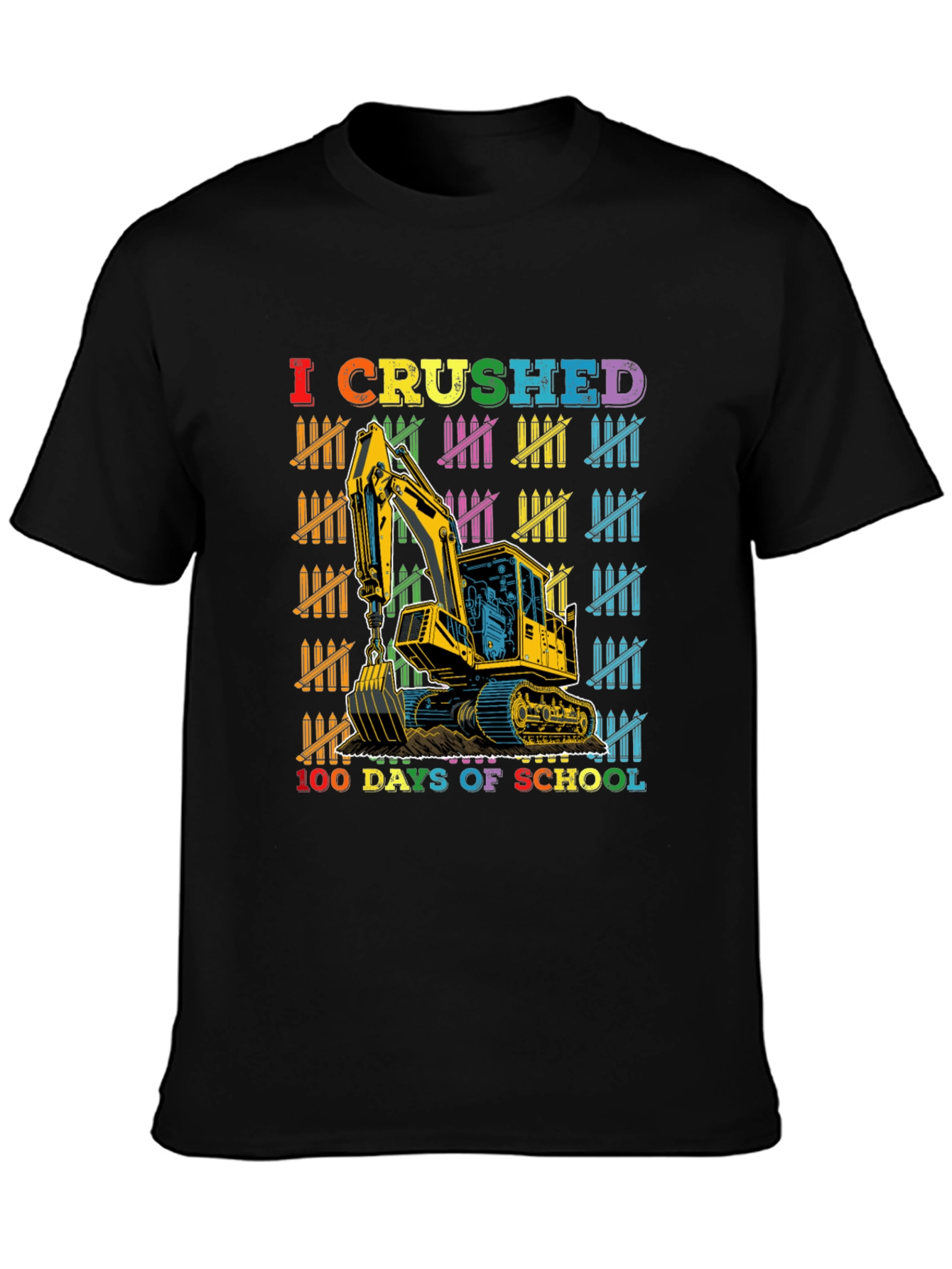 100 Days of School Excavator T-Shirt