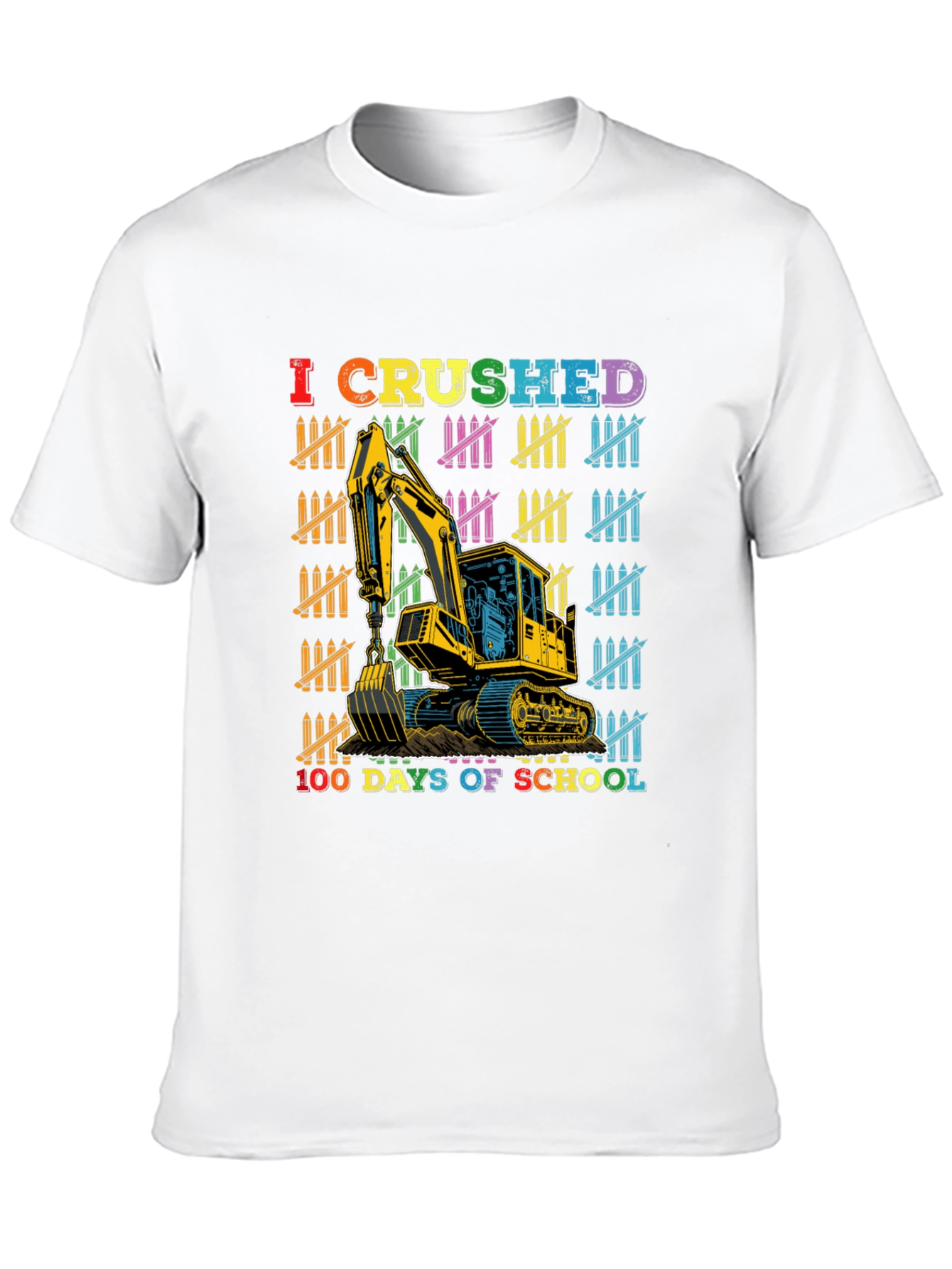 100 Days of School Excavator T-Shirt
