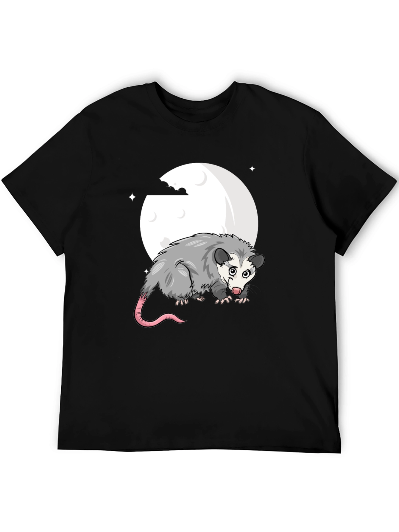 Opossum Moon Graphic Tee - Black