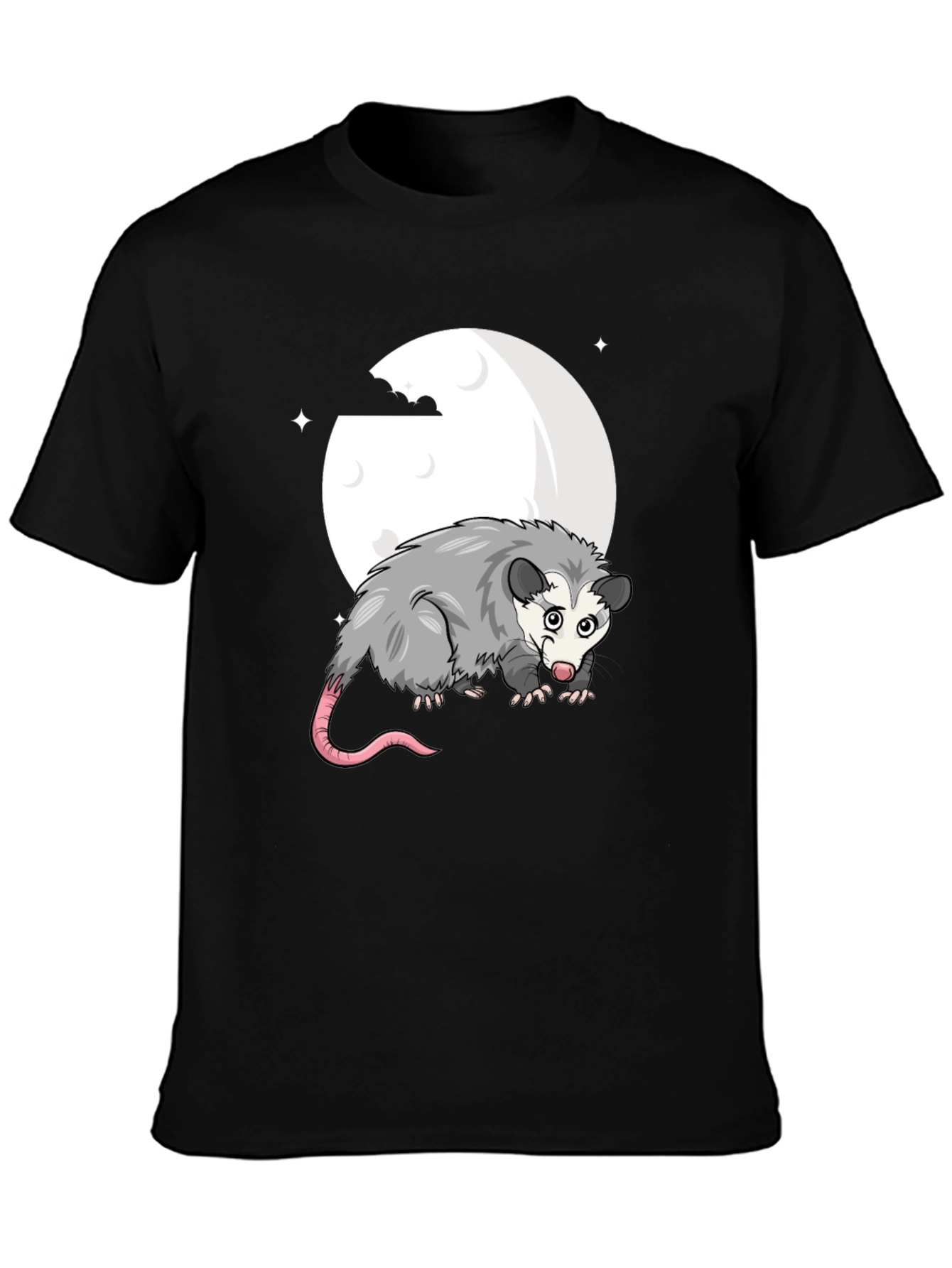 Opossum Moon Graphic Tee - Black