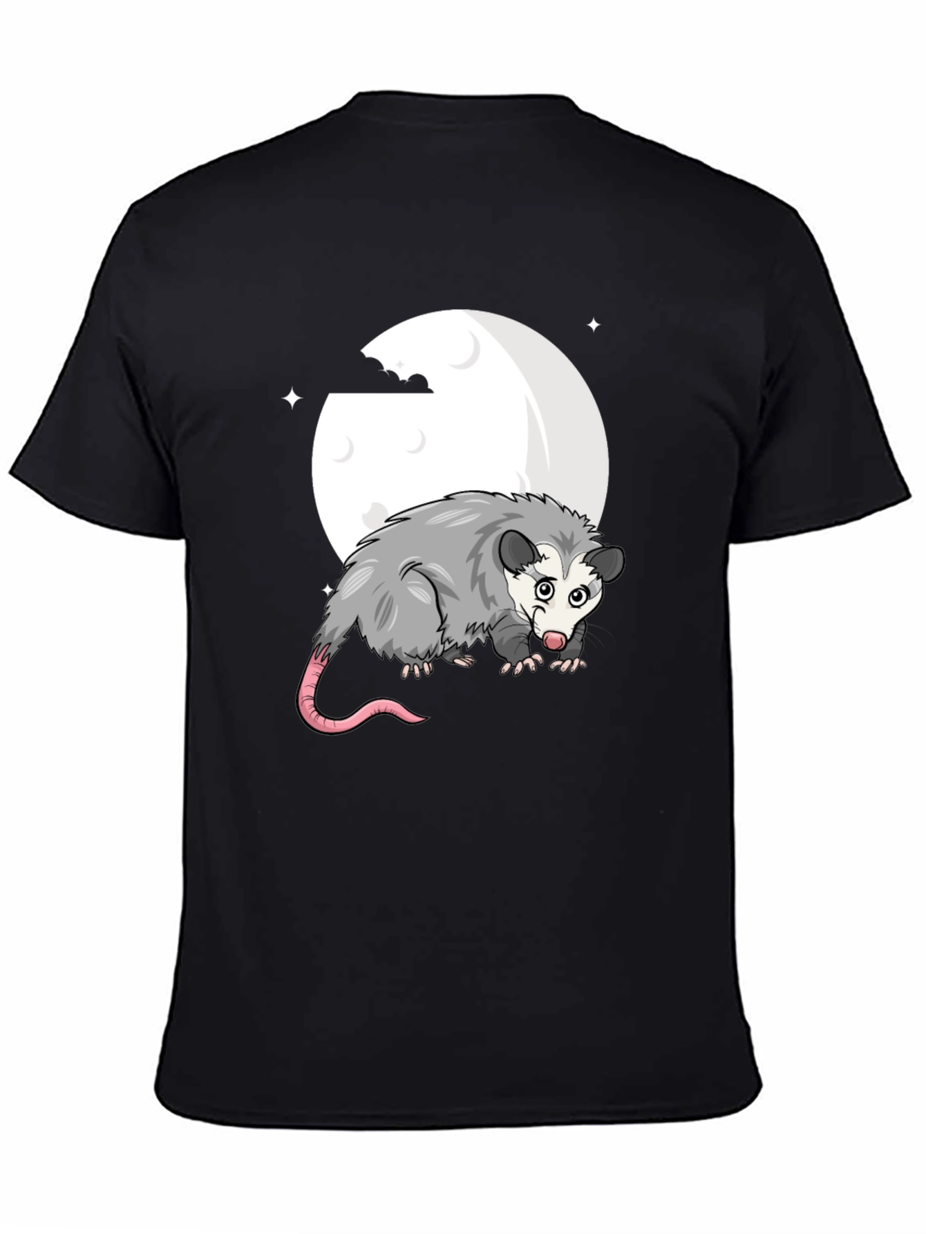 Opossum Moon Graphic Tee - Black