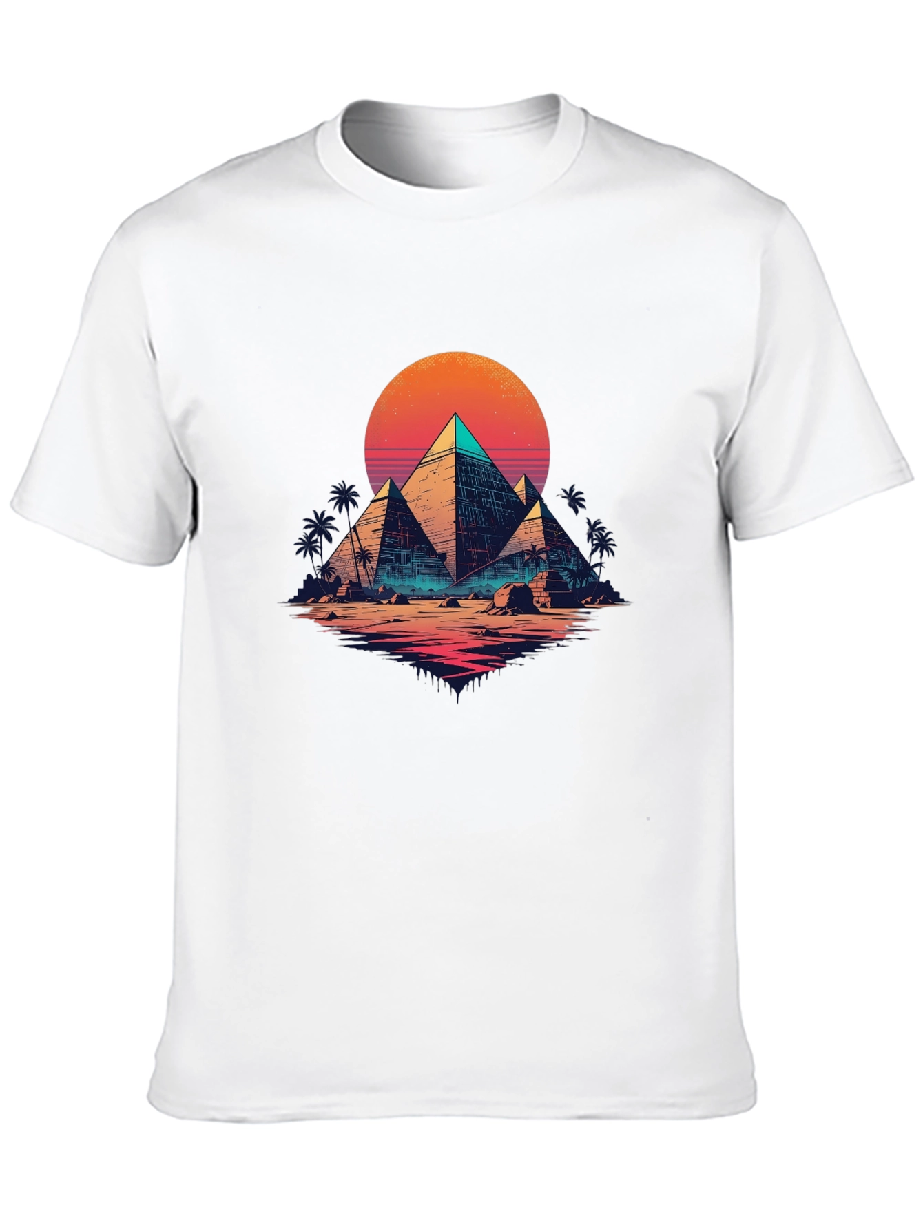 Retro Egypt Pyramids Graphic T-Shirt