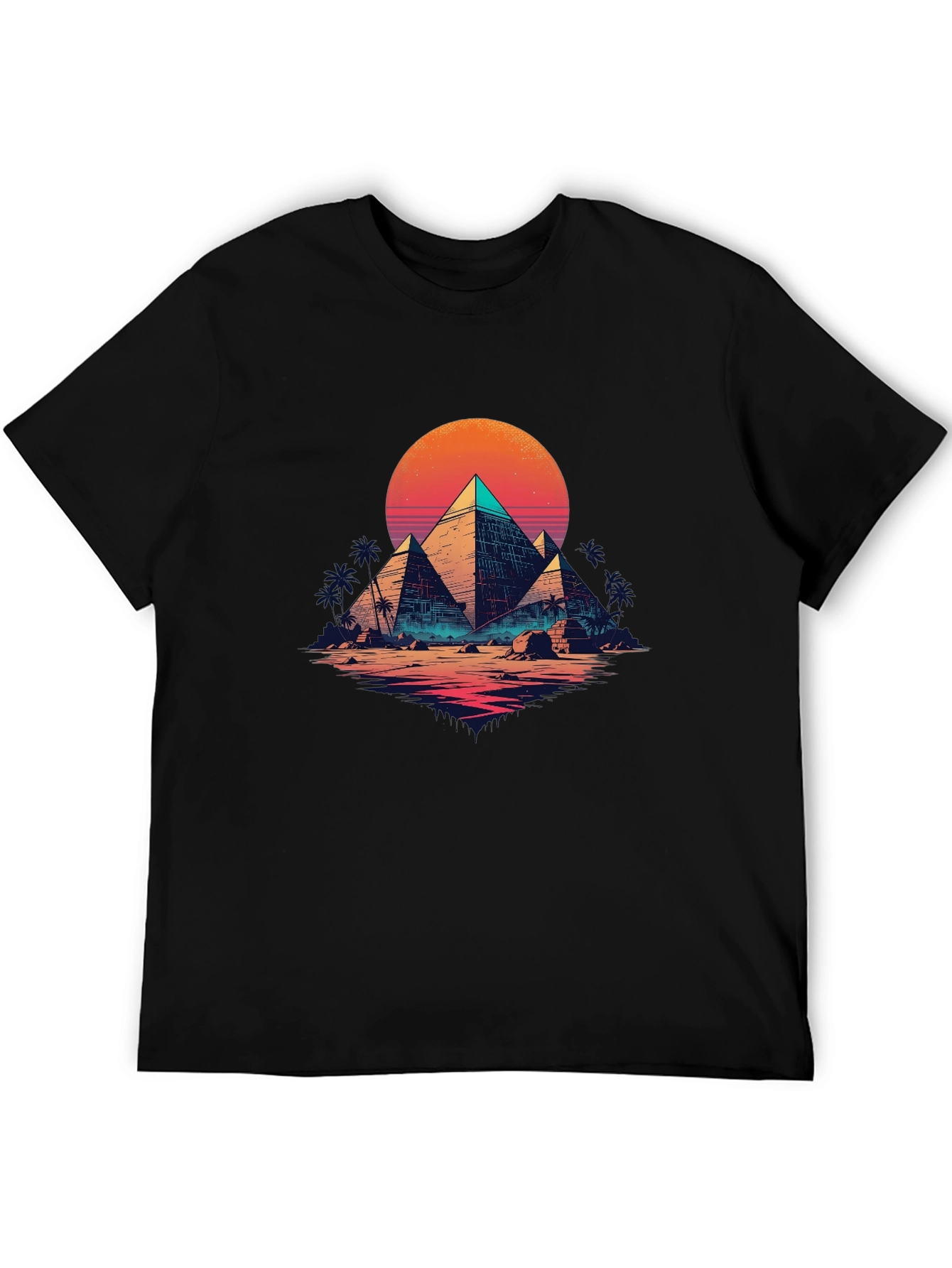 Retro Egypt Pyramids Graphic T-Shirt