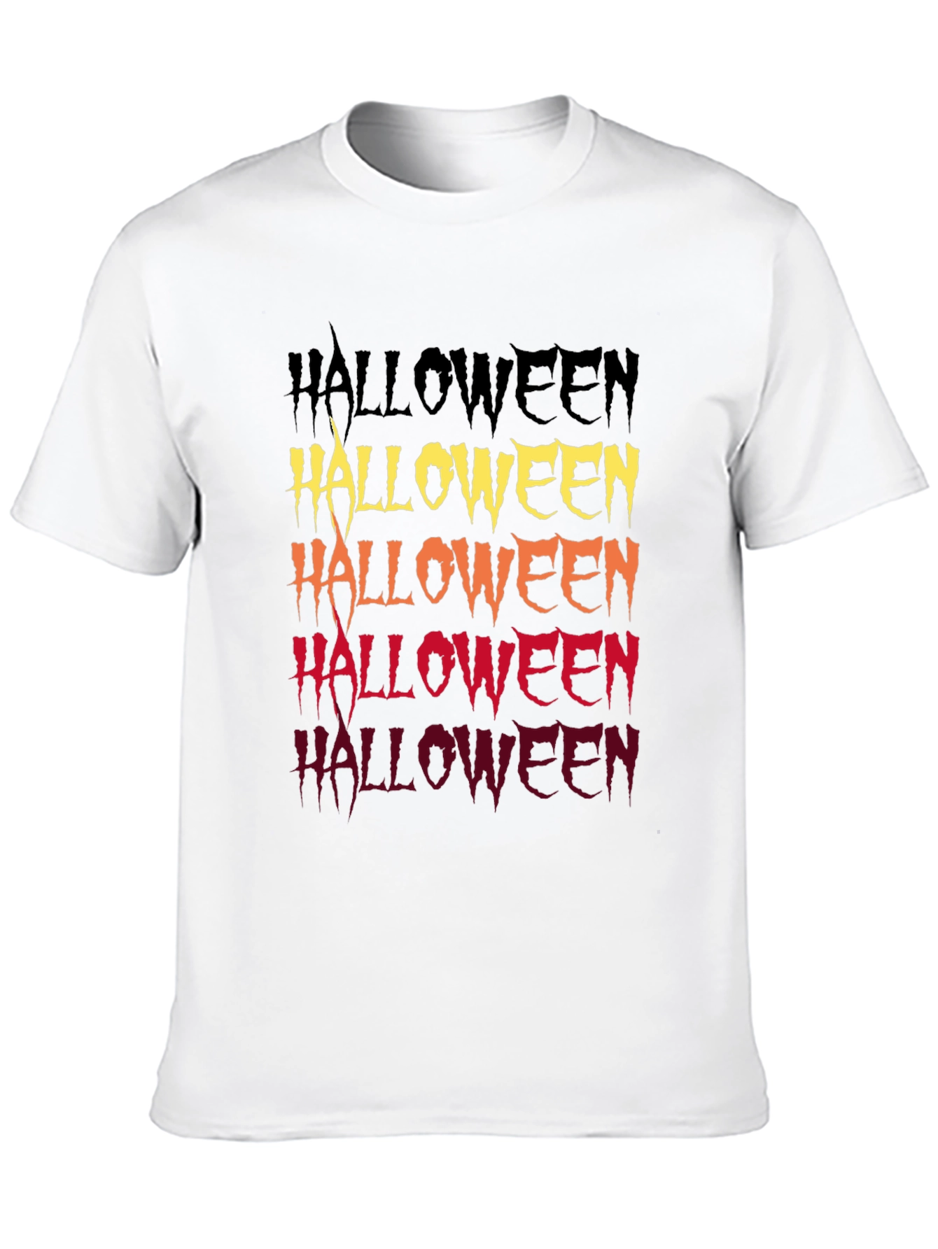 Halloween Fade Graphic Tee - Spooky Season Shirt