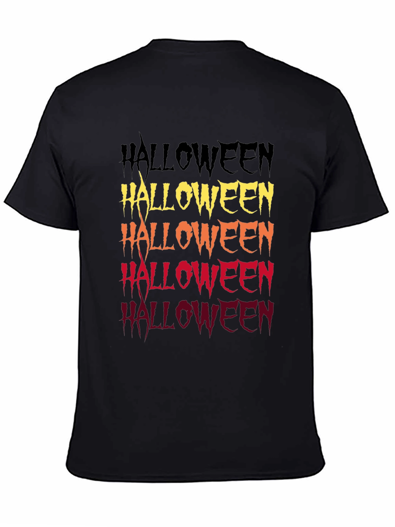 Halloween Fade Graphic Tee - Spooky Season Shirt