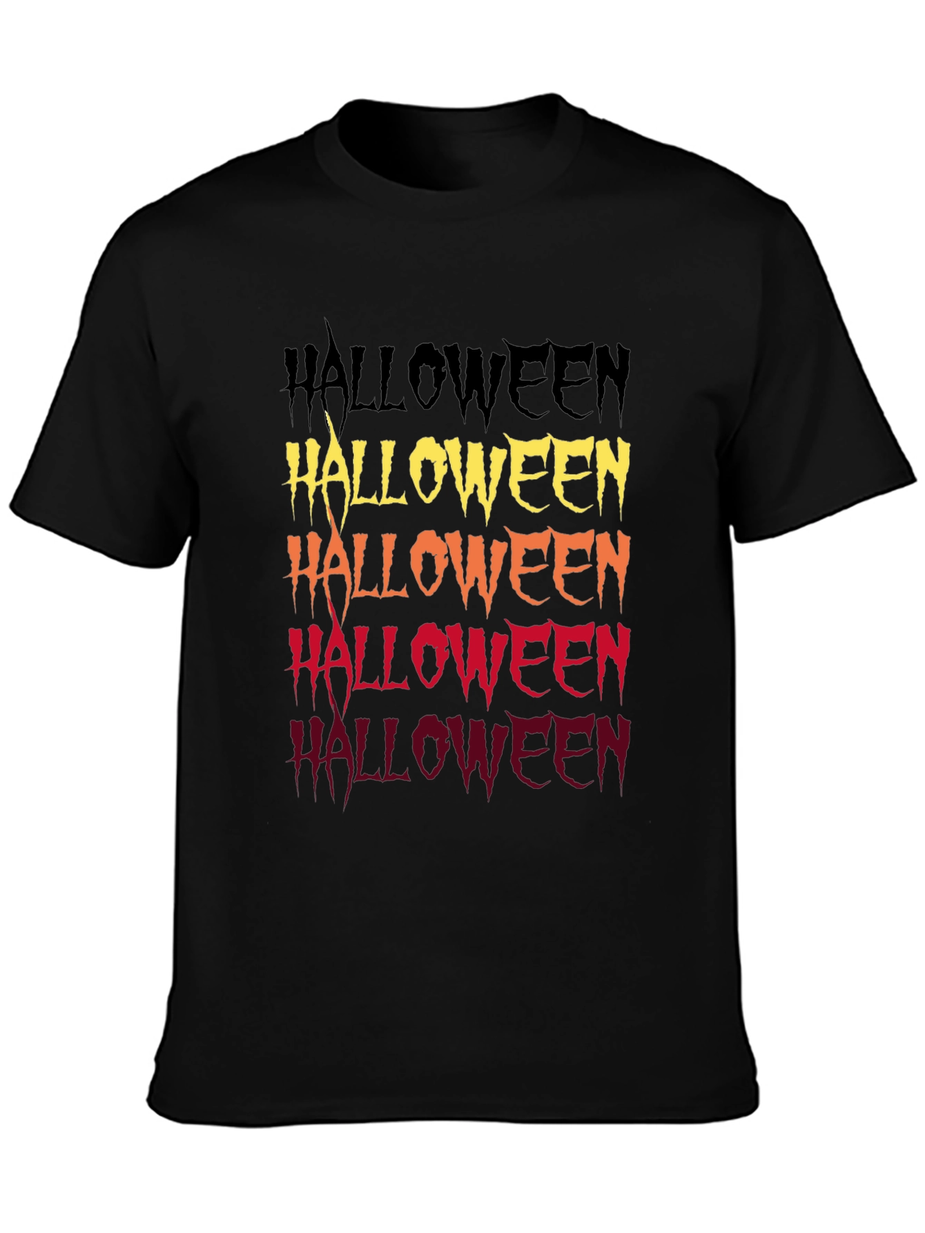 Halloween Fade Graphic Tee - Spooky Season Shirt