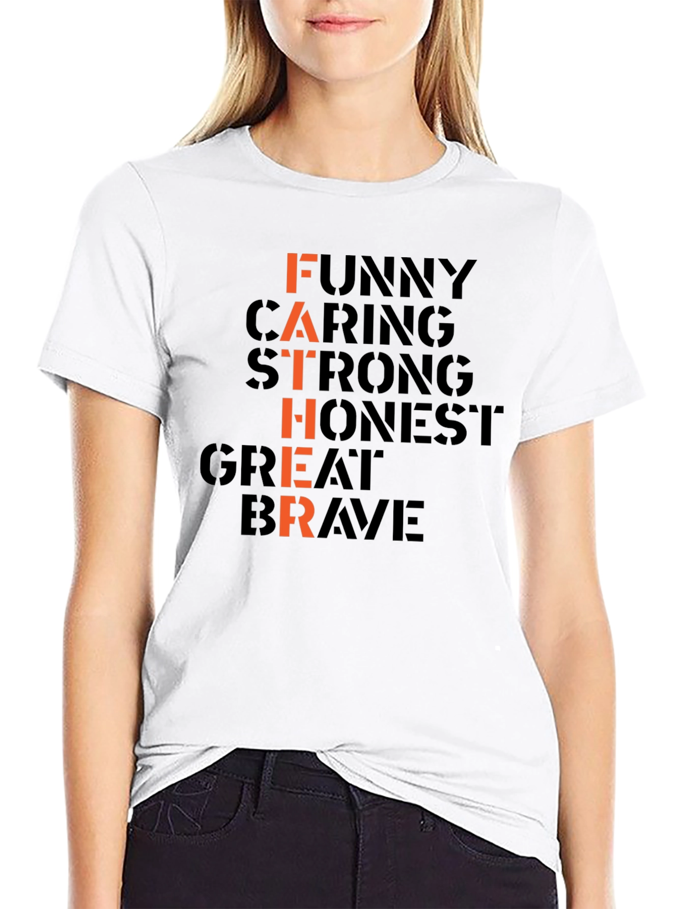 Father Funny Caring Strong Graphic T-Shirt