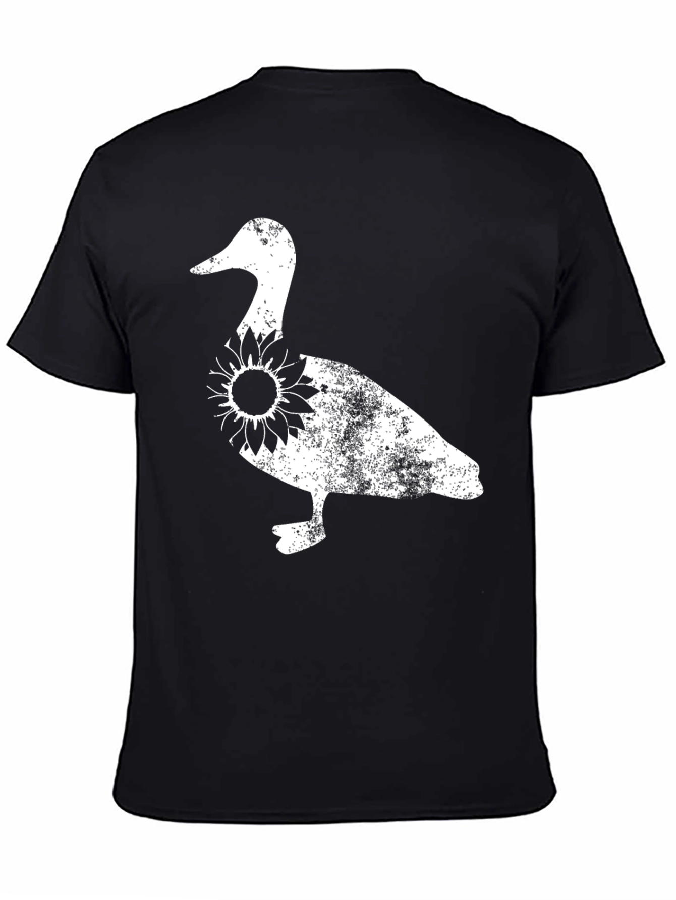 Duck Sunflower Graphic Tee - Black