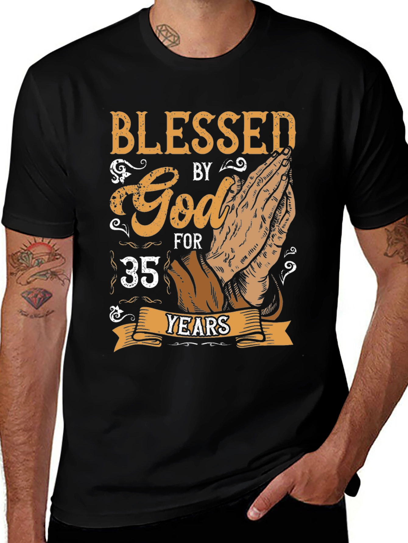 Blessed By God 35 Years T-Shirt