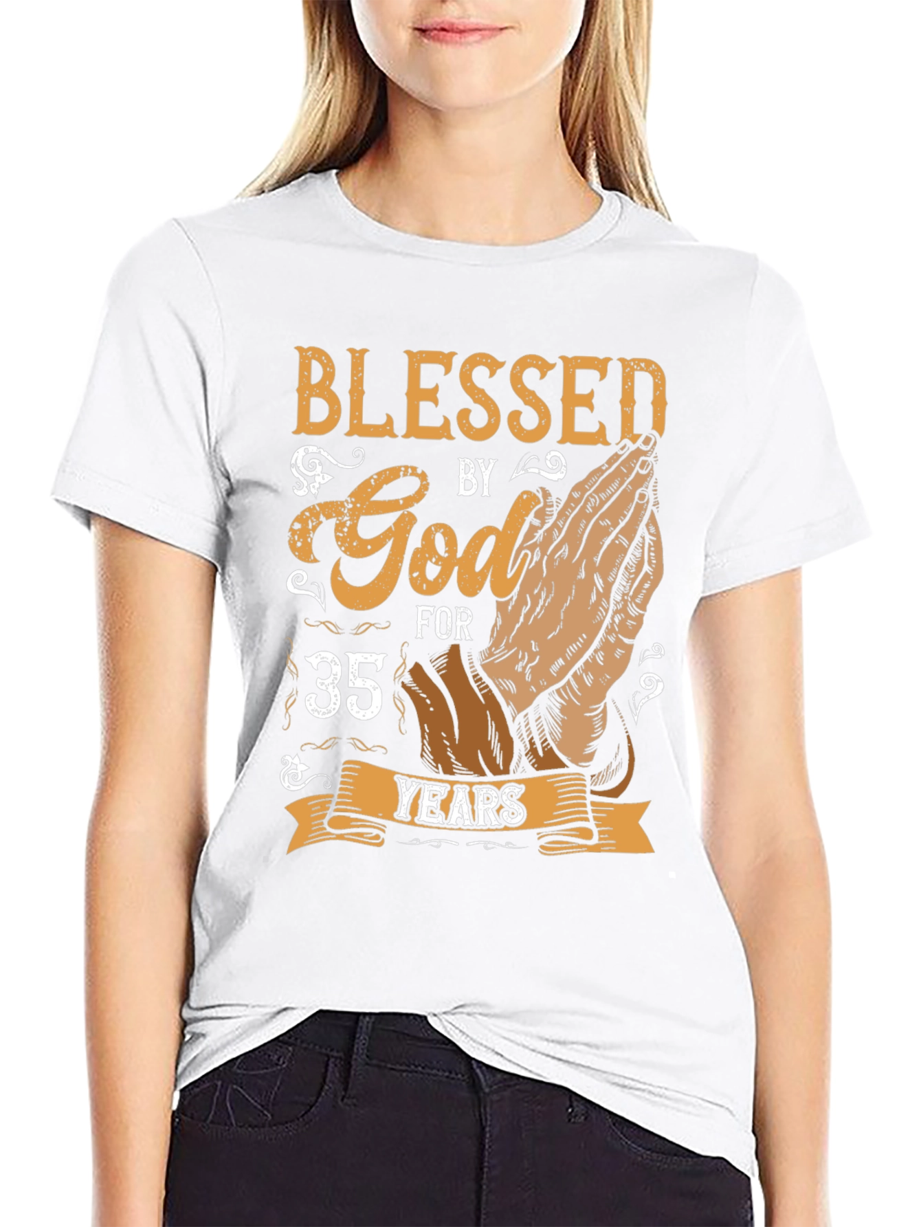 Blessed By God 35 Years T-Shirt