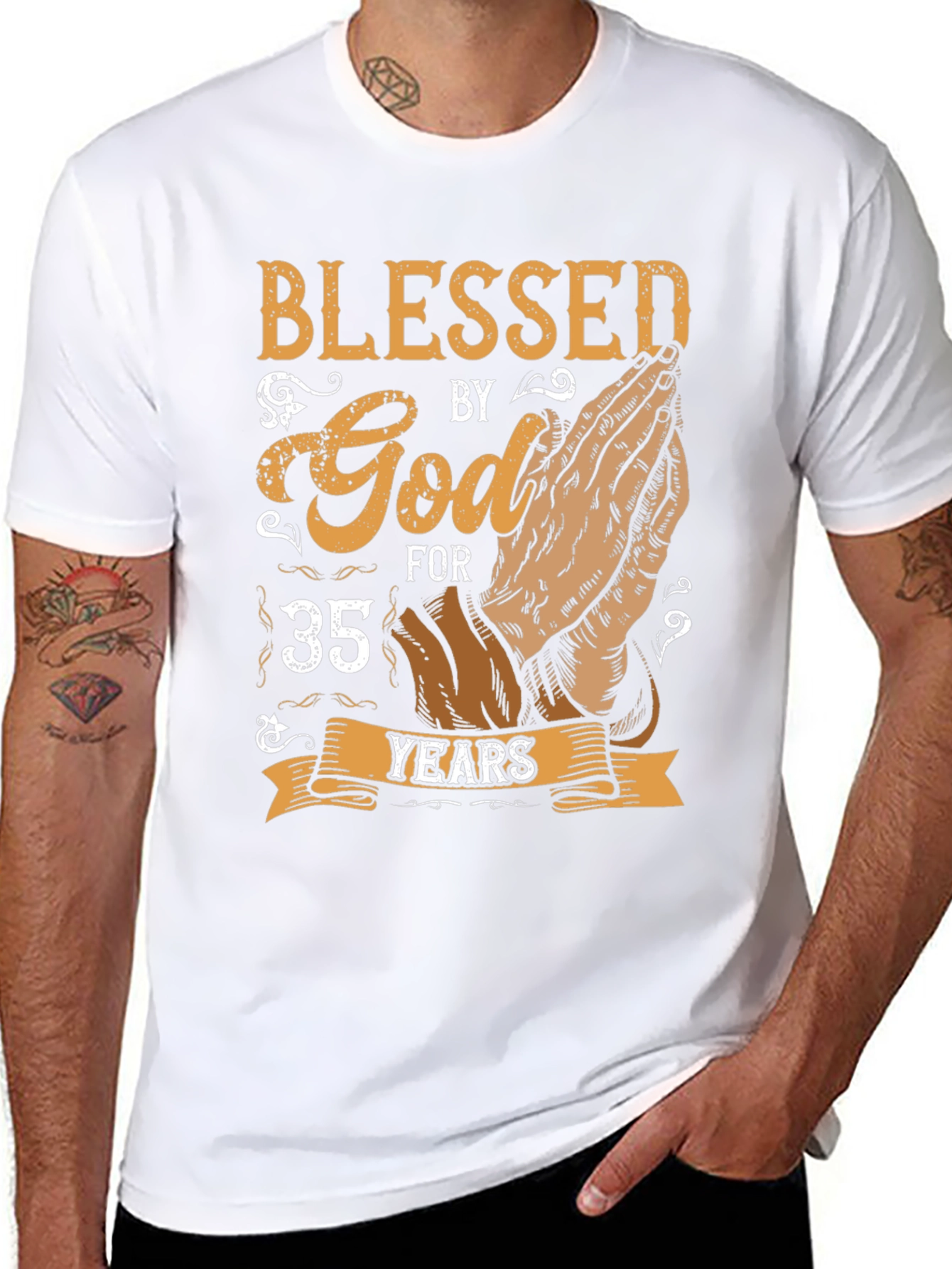 Blessed By God 35 Years T-Shirt