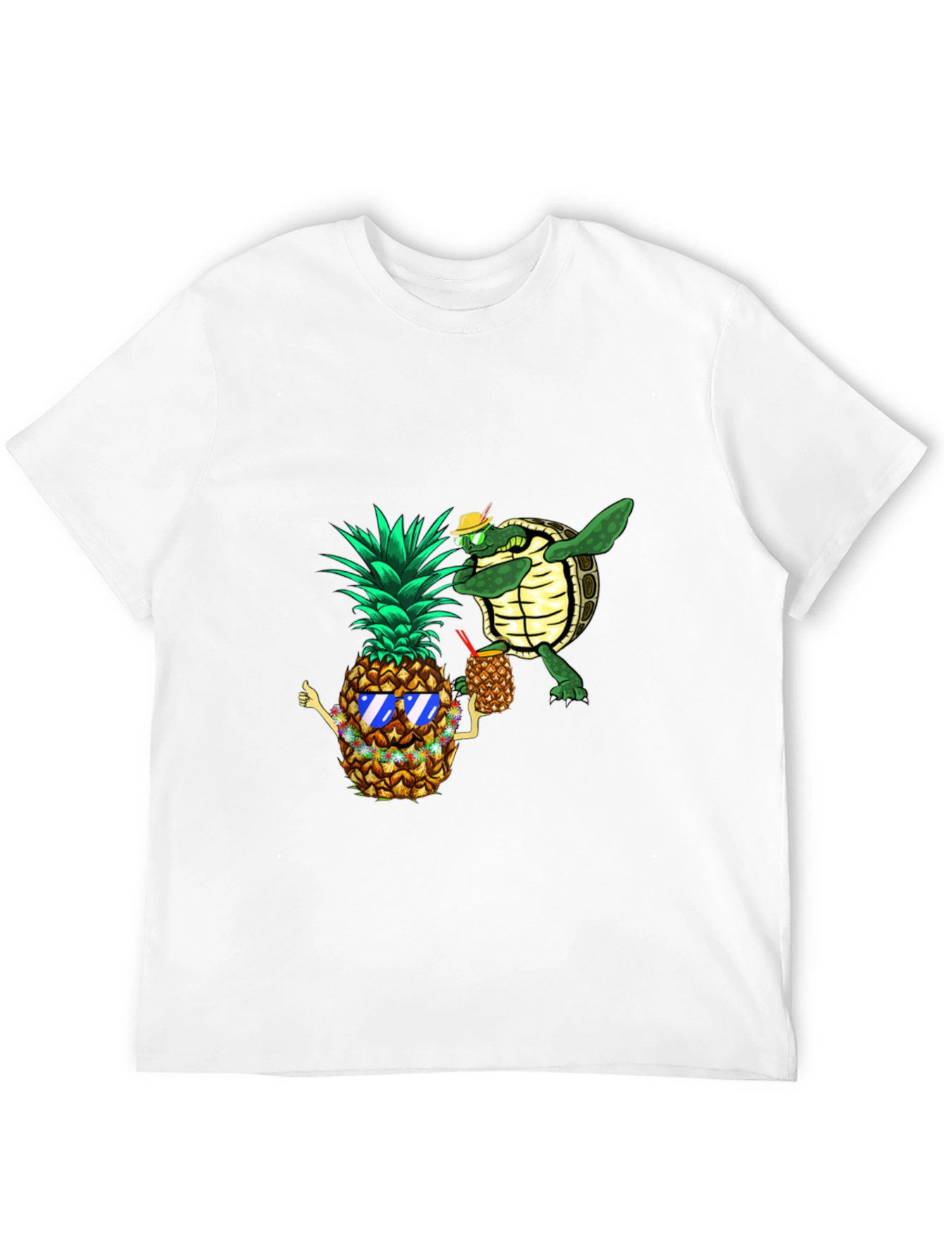 Pineapple & Turtle Graphic T-Shirt