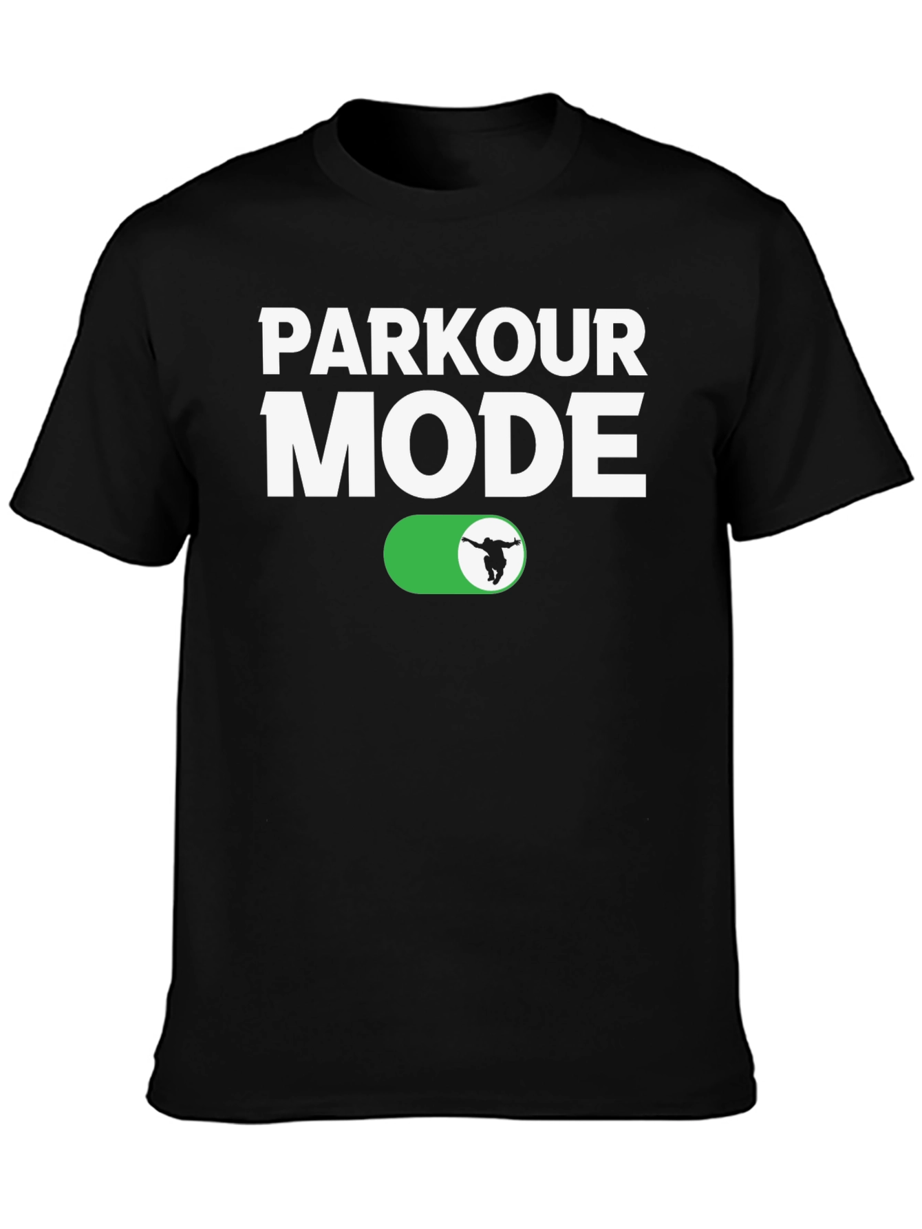 Parkour Mode On T-Shirt - Athletic Black Tee